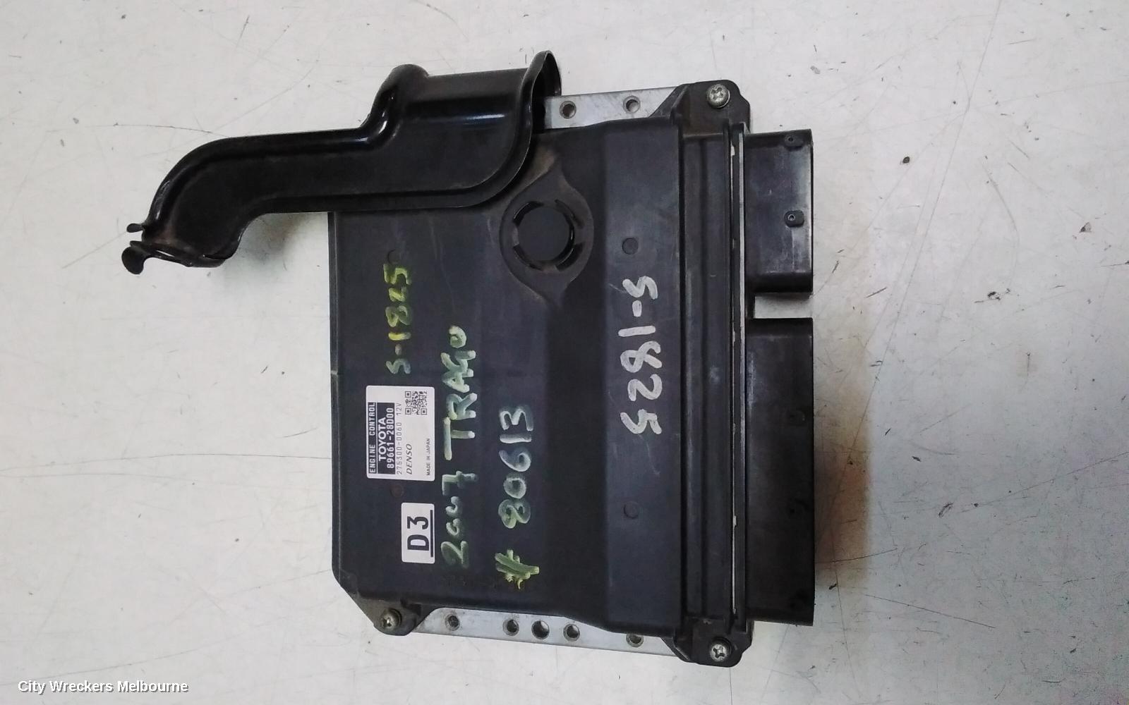 TOYOTA TARAGO ECU, ENGINE ECU, 2.4, 2AZ-FE, P/N 89661-28D00, ECU ONLY, ACR50R, 03/2006 - 06/2020