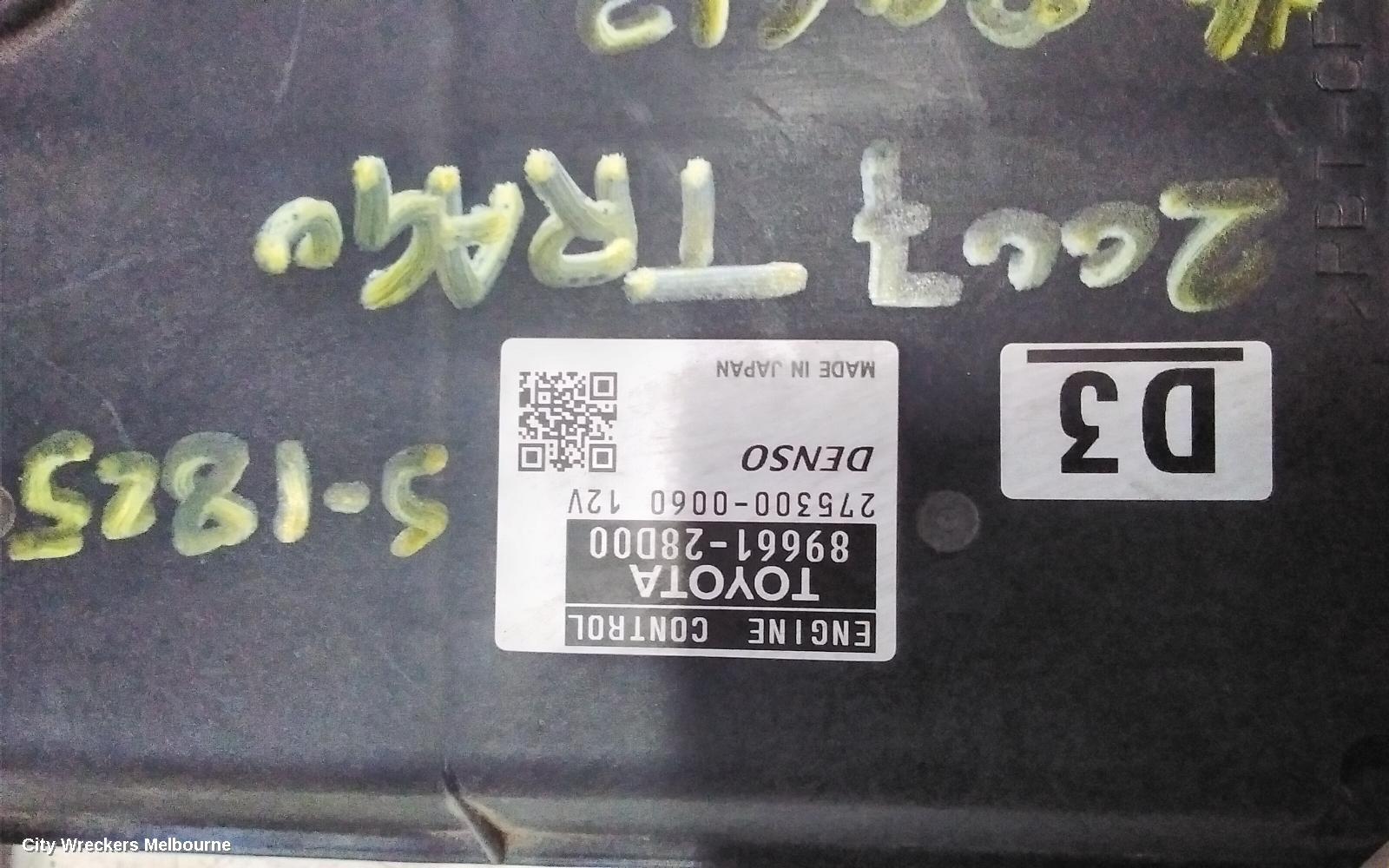 TOYOTA TARAGO ECU, ENGINE ECU, 2.4, 2AZ-FE, P/N 89661-28D00, ECU ONLY, ACR50R, 03/2006 - 06/2020