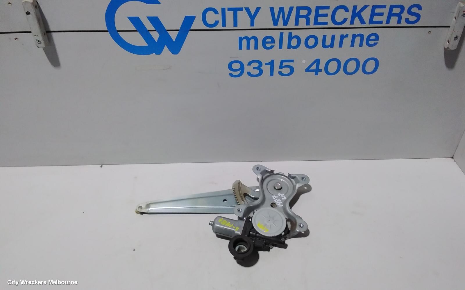 TOYOTA YARIS LEFT REAR WND REG/MOTOR, NCP13#, HATCH, 08/2011 - 12/2019