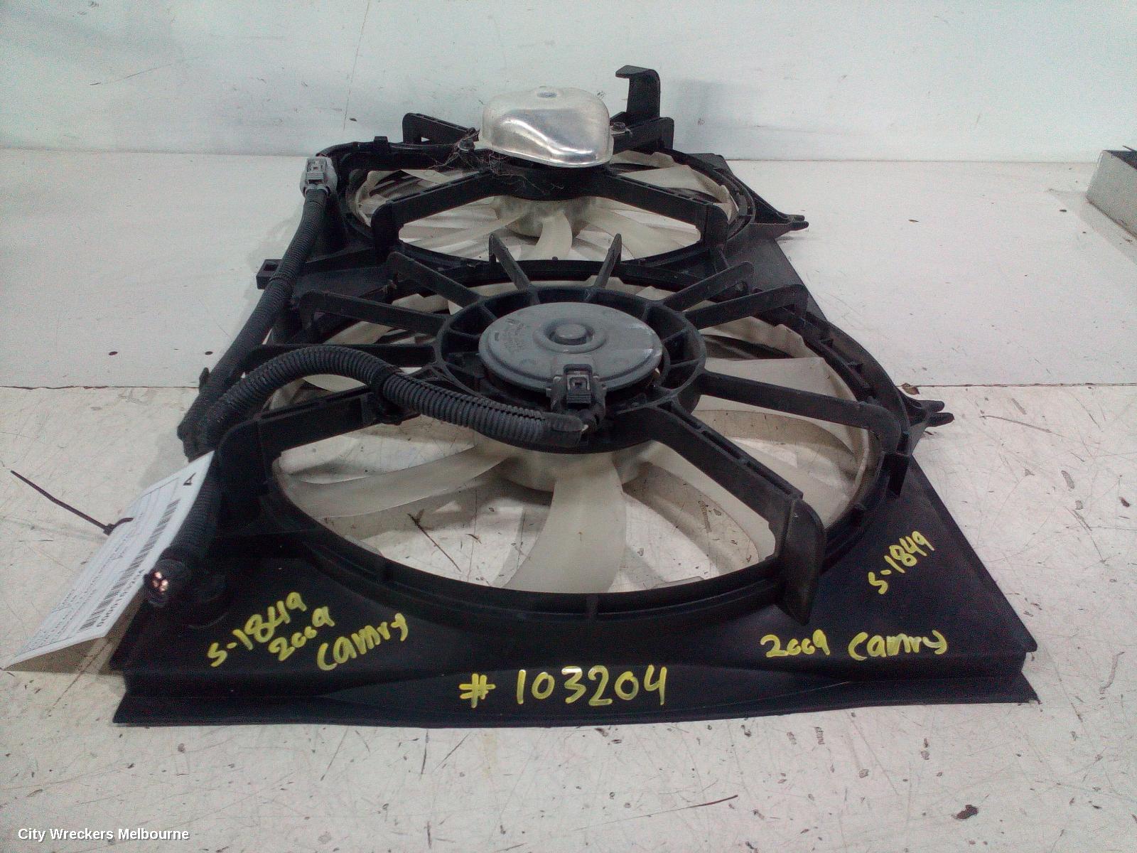 TOYOTA CAMRY FAN, DUAL FAN ASSY, 2.4, ACV40, SHROUD AND FANS, 06/2006 - 11/2011