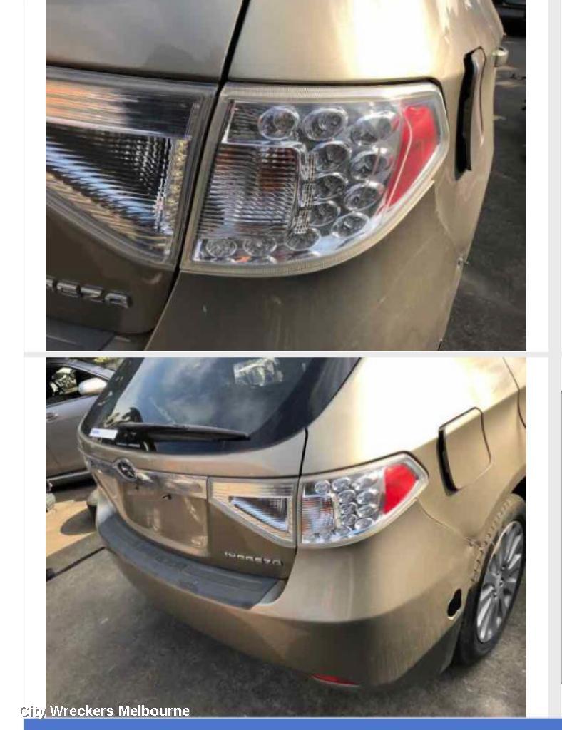 SUBARU IMPREZA RIGHT TAILLIGHT, G3, HATCH, IN BODY, 04/2007 - 11/2011