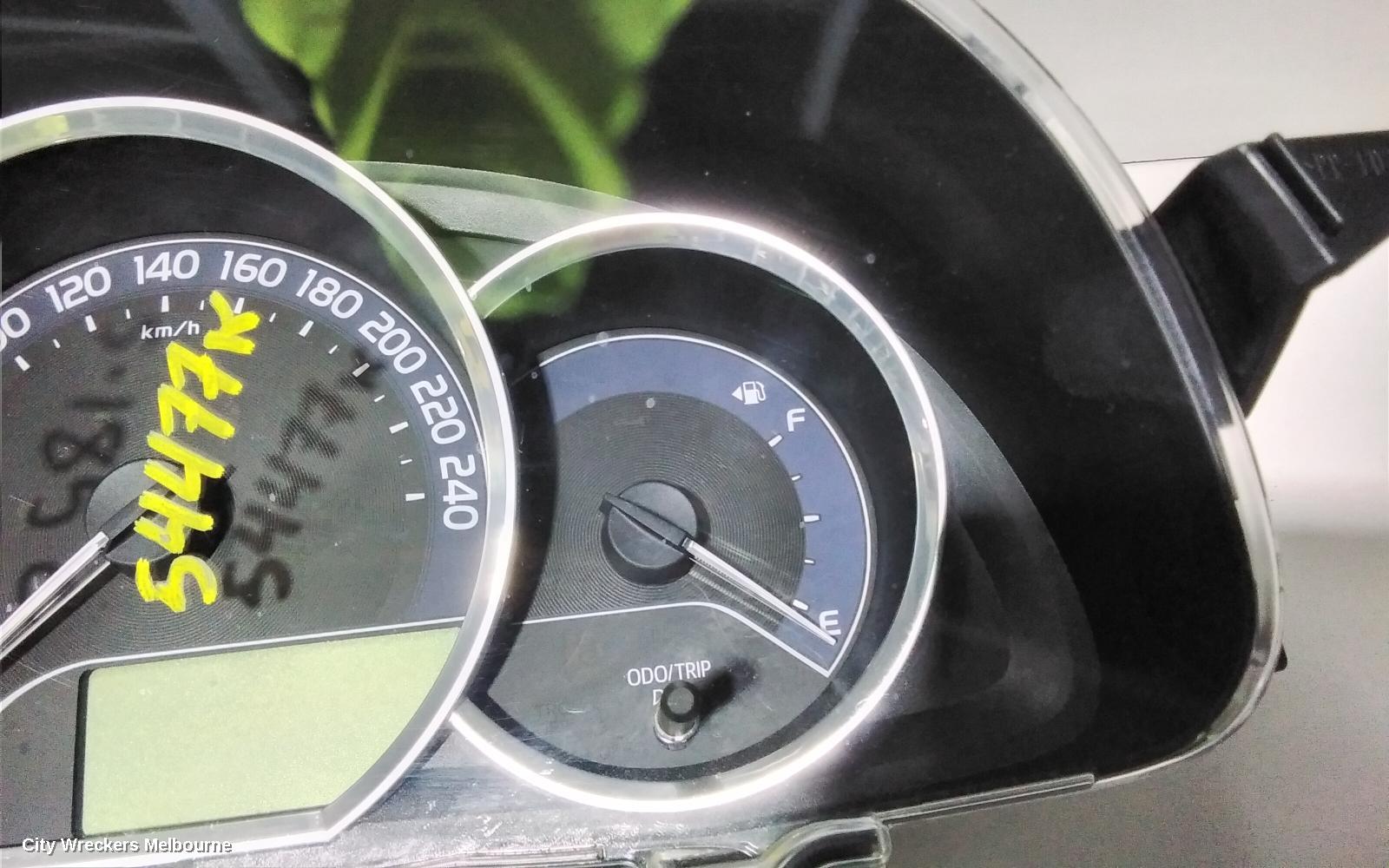 TOYOTA COROLLA INSTRUMENT CLUSTER, 1.8, 2ZR-FE, AUTO T/M, ASCENT/ASCENT SPORT, ZRE182R, HATCH, 06/2015 - 06/2018
