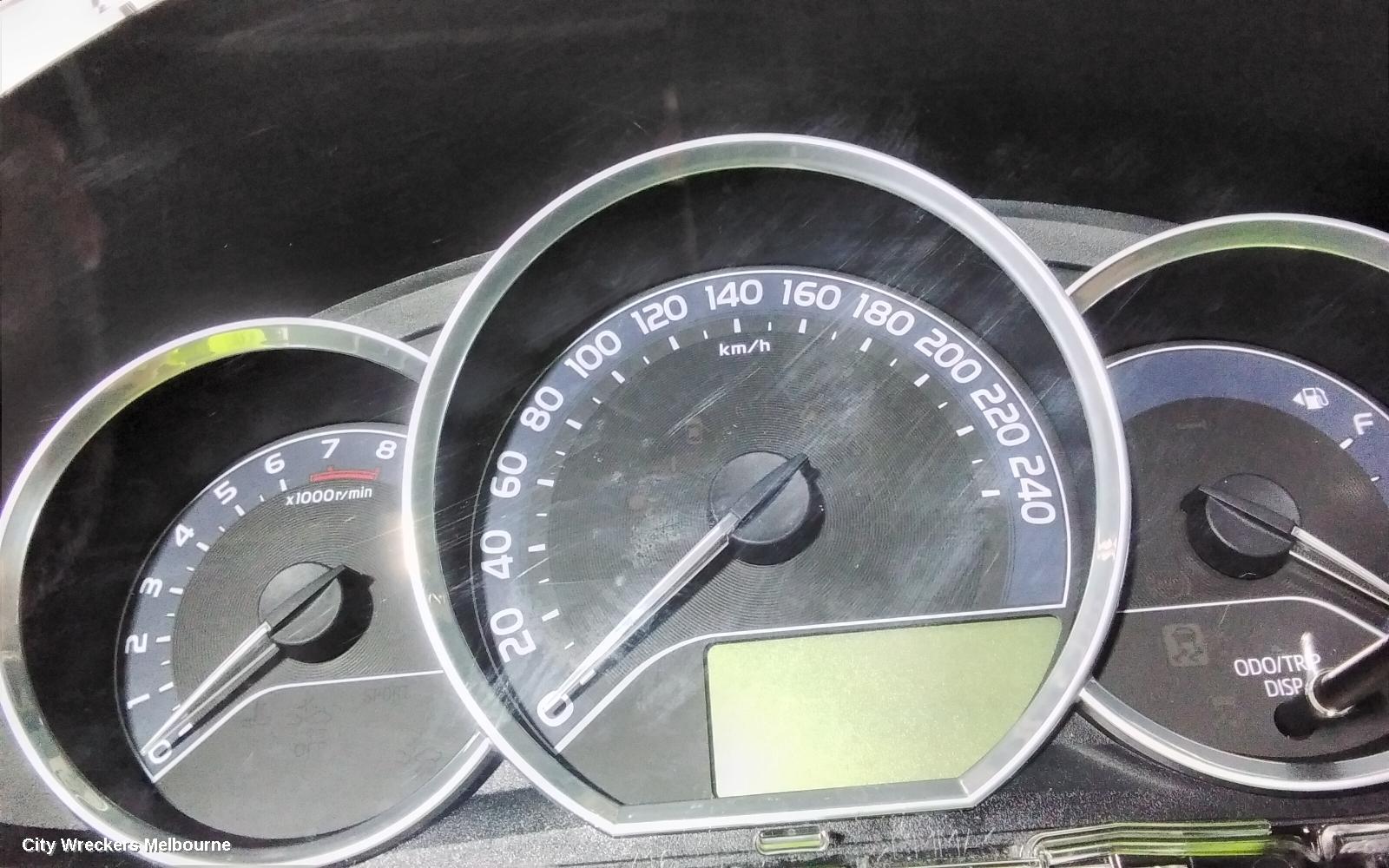 TOYOTA COROLLA INSTRUMENT CLUSTER, 1.8, 2ZR-FE, AUTO T/M, ASCENT/ASCENT SPORT, ZRE182R, HATCH, 06/2015 - 06/2018