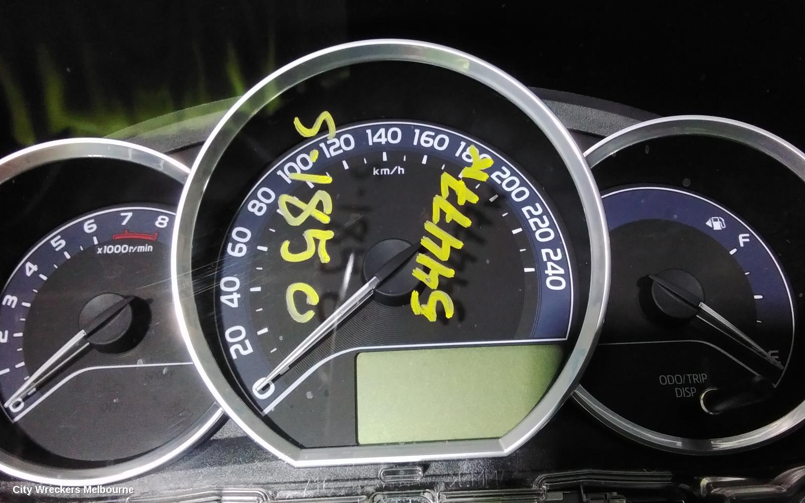 TOYOTA COROLLA INSTRUMENT CLUSTER, 1.8, 2ZR-FE, AUTO T/M, ASCENT/ASCENT SPORT, ZRE182R, HATCH, 06/2015 - 06/2018