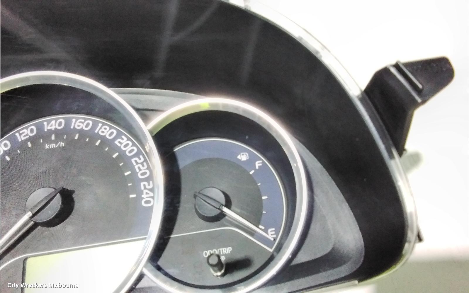 TOYOTA COROLLA INSTRUMENT CLUSTER, 1.8, 2ZR-FE, AUTO T/M, ASCENT/ASCENT SPORT, ZRE182R, HATCH, 06/2015 - 06/2018