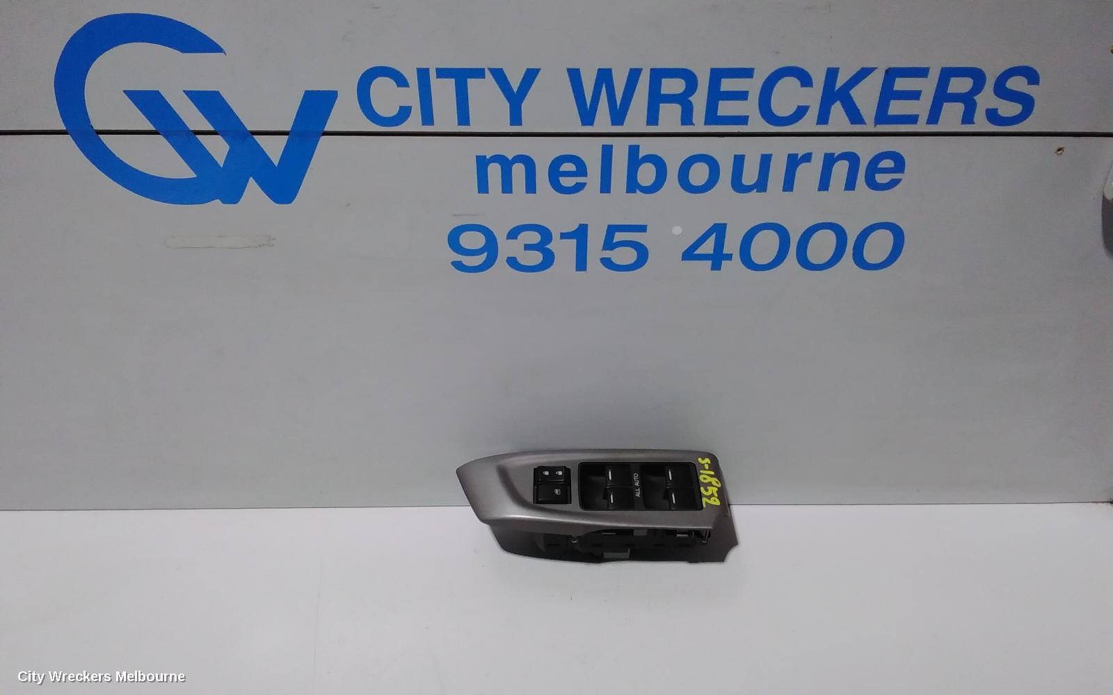 HONDA ACCORD PWR DR WIND SWITCH, RH FRONT (MASTER SWITCH), 8TH GEN, EURO (VIN JHMCU), BASE, 01/2010 - 06/2011