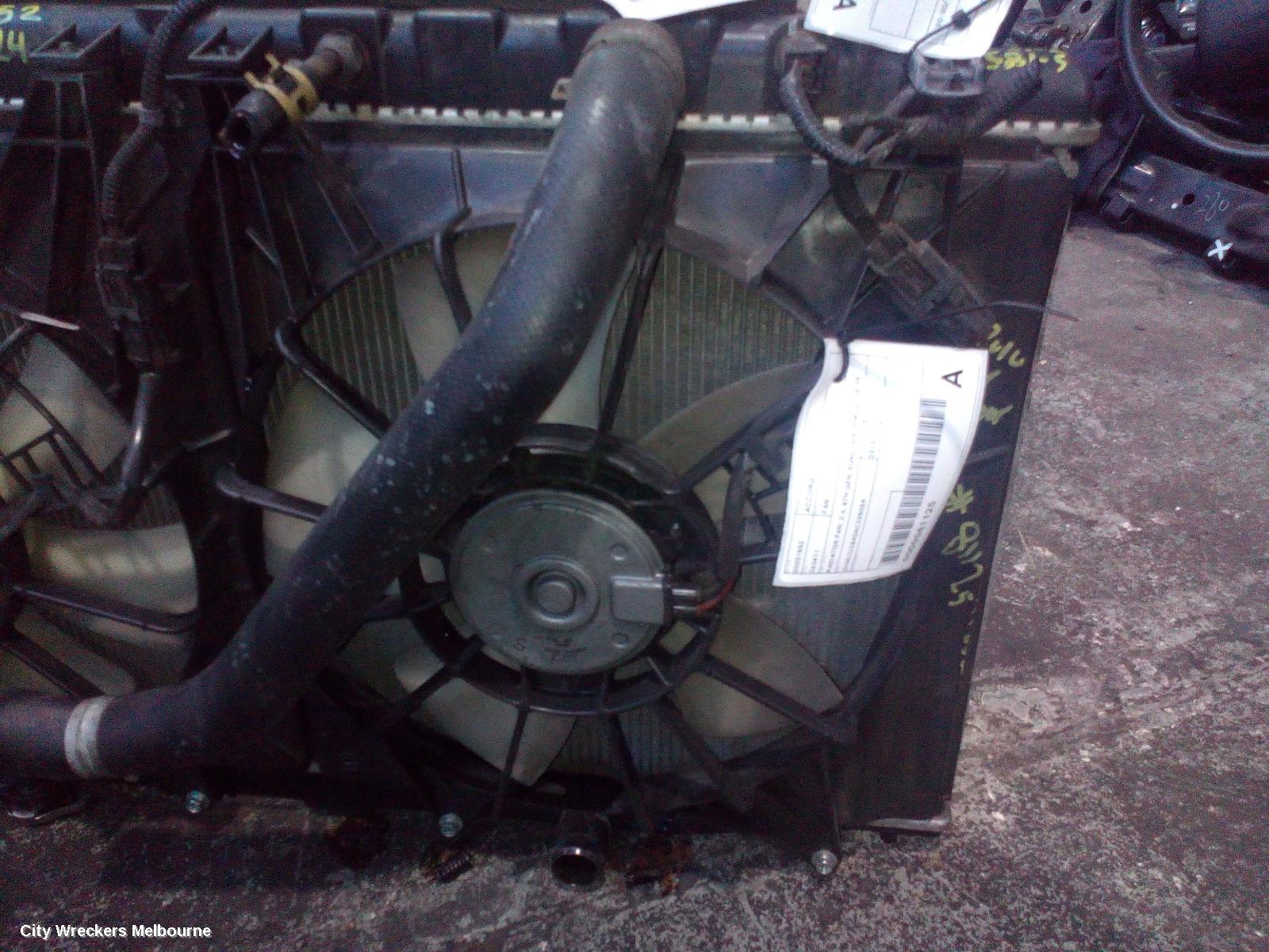 HONDA ACCORD FAN, RADIATOR FAN, 2.4, 8TH GEN, EURO (VIN JHMCU), 06/2008 - 12/2015