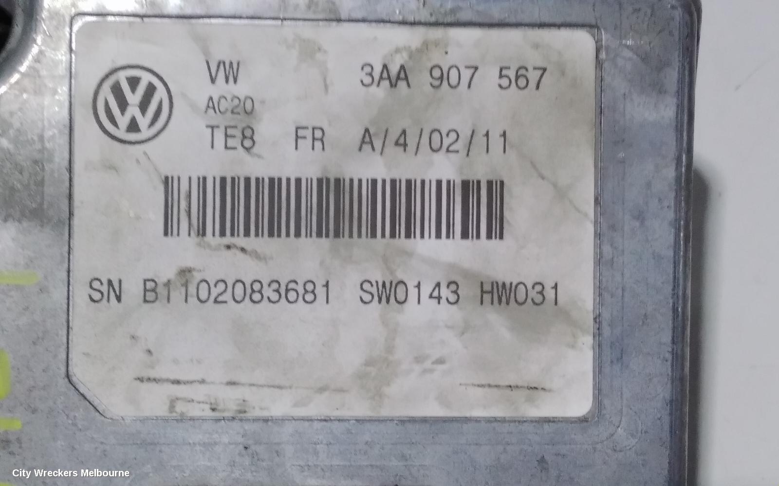 VOLKSWAGEN PASSAT, 3CC, SEDAN, 08/2008 - 12/2016, DISTANCE SENSOR  3AA-907-567 PASSAT CC: 80650