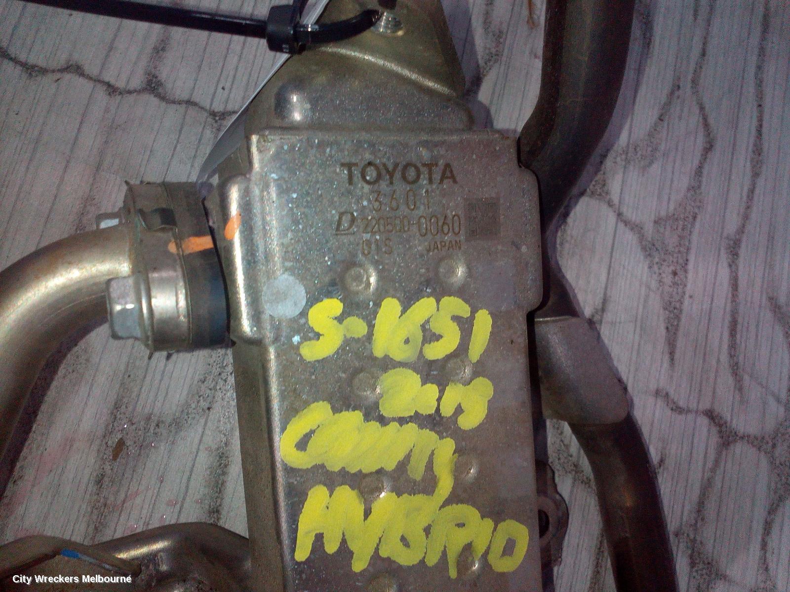TOYOTA CAMRY COOLER, EGR COOLER, 2.5, 2AR-FXE, AVV50, 03/2012 - 10/2017