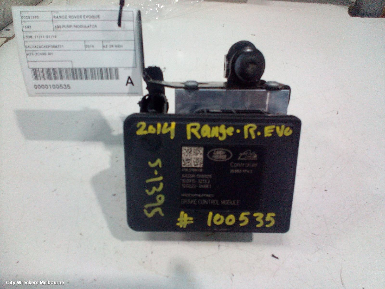 LAND ROVER RANGEROVER EVOQUE ABS PUMP/MODULATOR, L538, 11/2011 - 01/2019