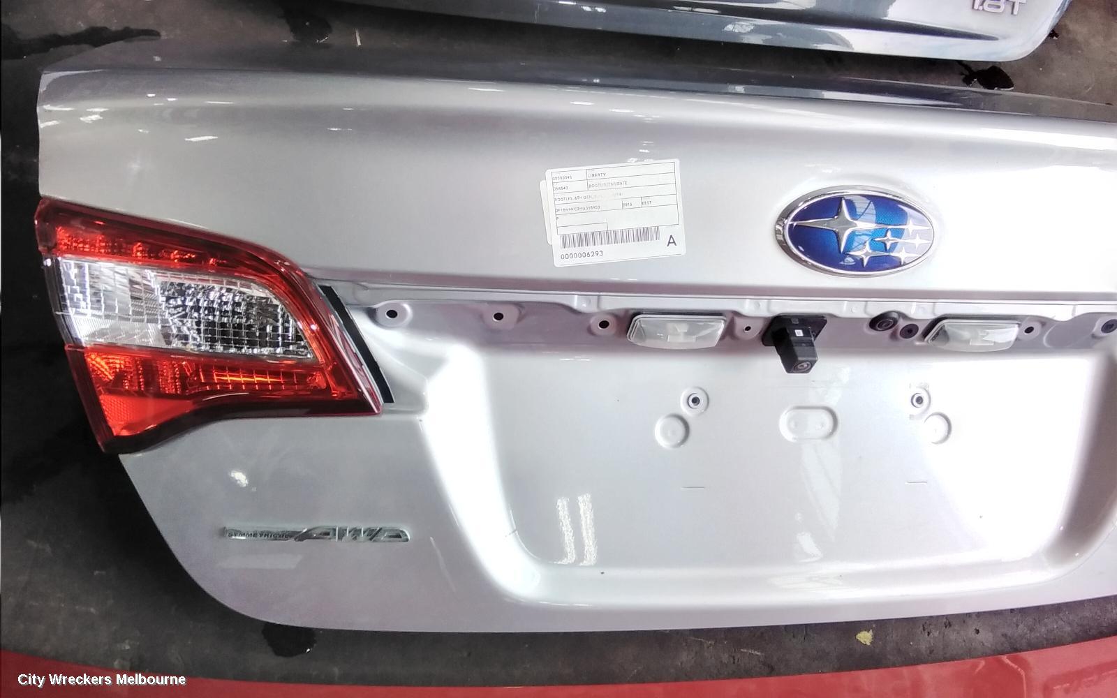 SUBARU LIBERTY BOOTLID/TAILGATE, BOOTLID, 6TH GEN, SEDAN, 08/2014 ONWARDS