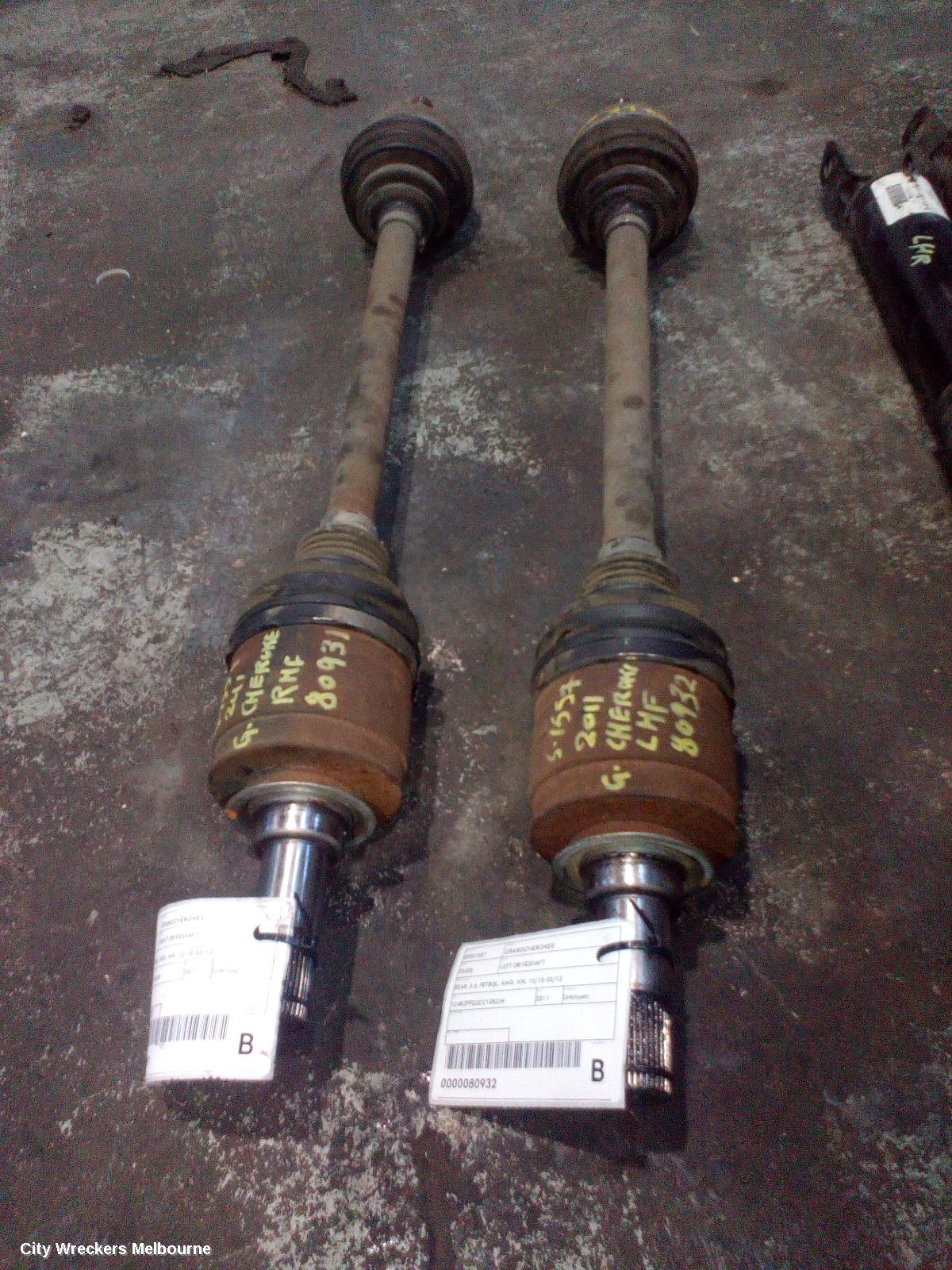 JEEP GRANDCHEROKEE RIGHT DRIVESHAFT, REAR, 3.6, PETROL, AWD, WK, 10/2010 - 03/2013