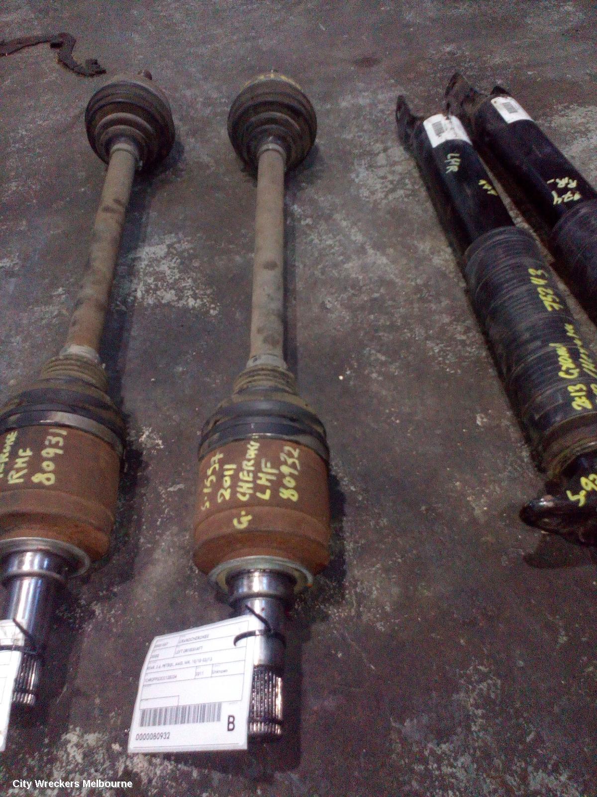 JEEP GRANDCHEROKEE LEFT DRIVESHAFT, REAR, 3.6, PETROL, AWD, WK, 10/2010 - 03/2013