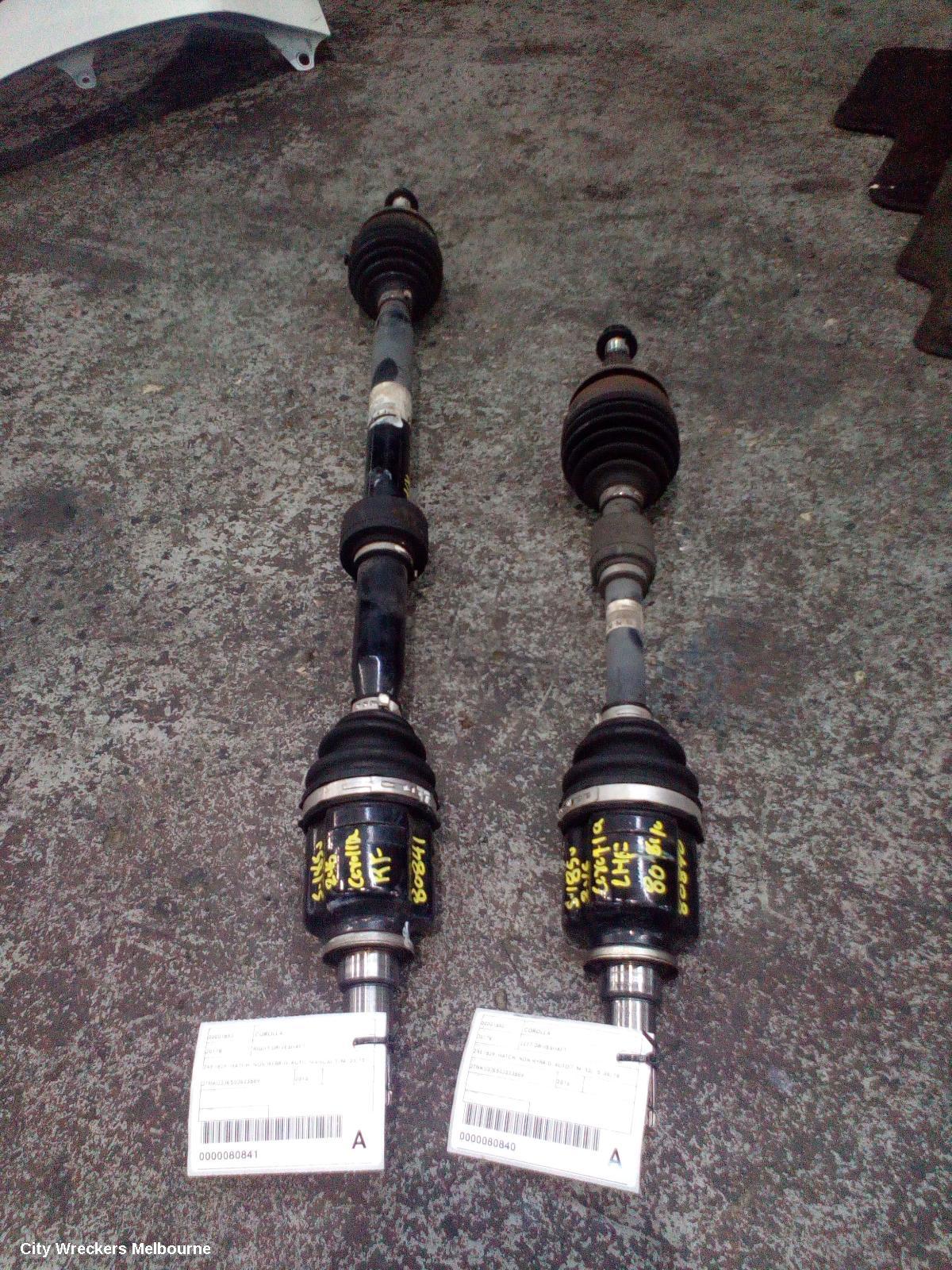 TOYOTA COROLLA LEFT DRIVESHAFT, ZRE182R, HATCH, NON HYBRID, AUTO T/M, 03/2015 - 06/2018