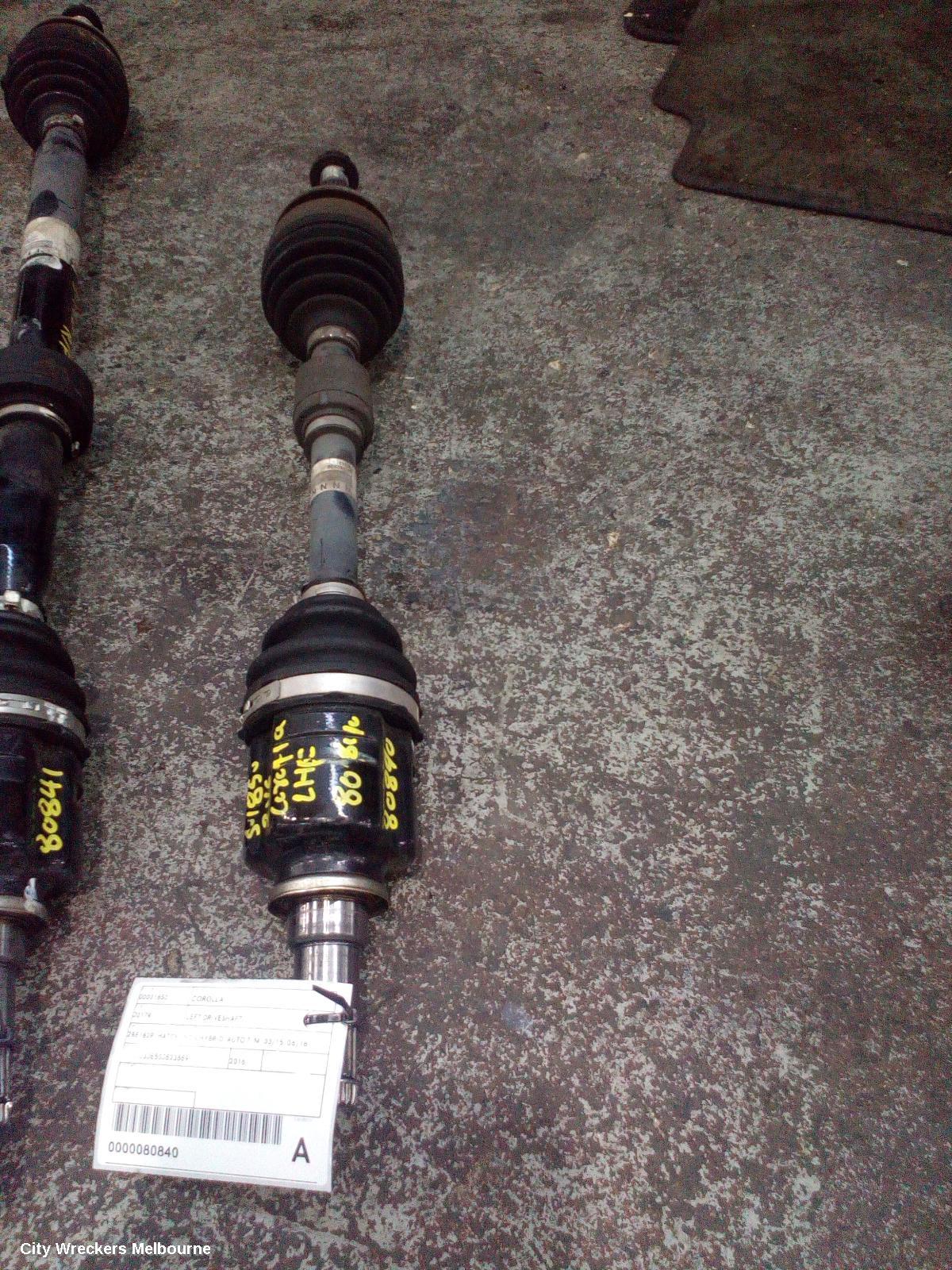 TOYOTA COROLLA LEFT DRIVESHAFT, ZRE182R, HATCH, NON HYBRID, AUTO T/M, 03/2015 - 06/2018