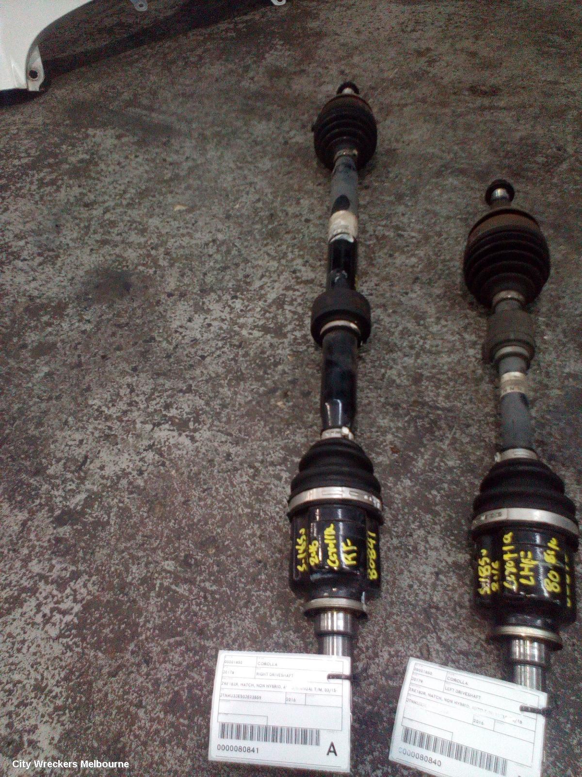 TOYOTA COROLLA RIGHT DRIVESHAFT, ZRE182R, HATCH, NON HYBRID, AUTO/MANUAL T/M, 03/2015 - 06/2018