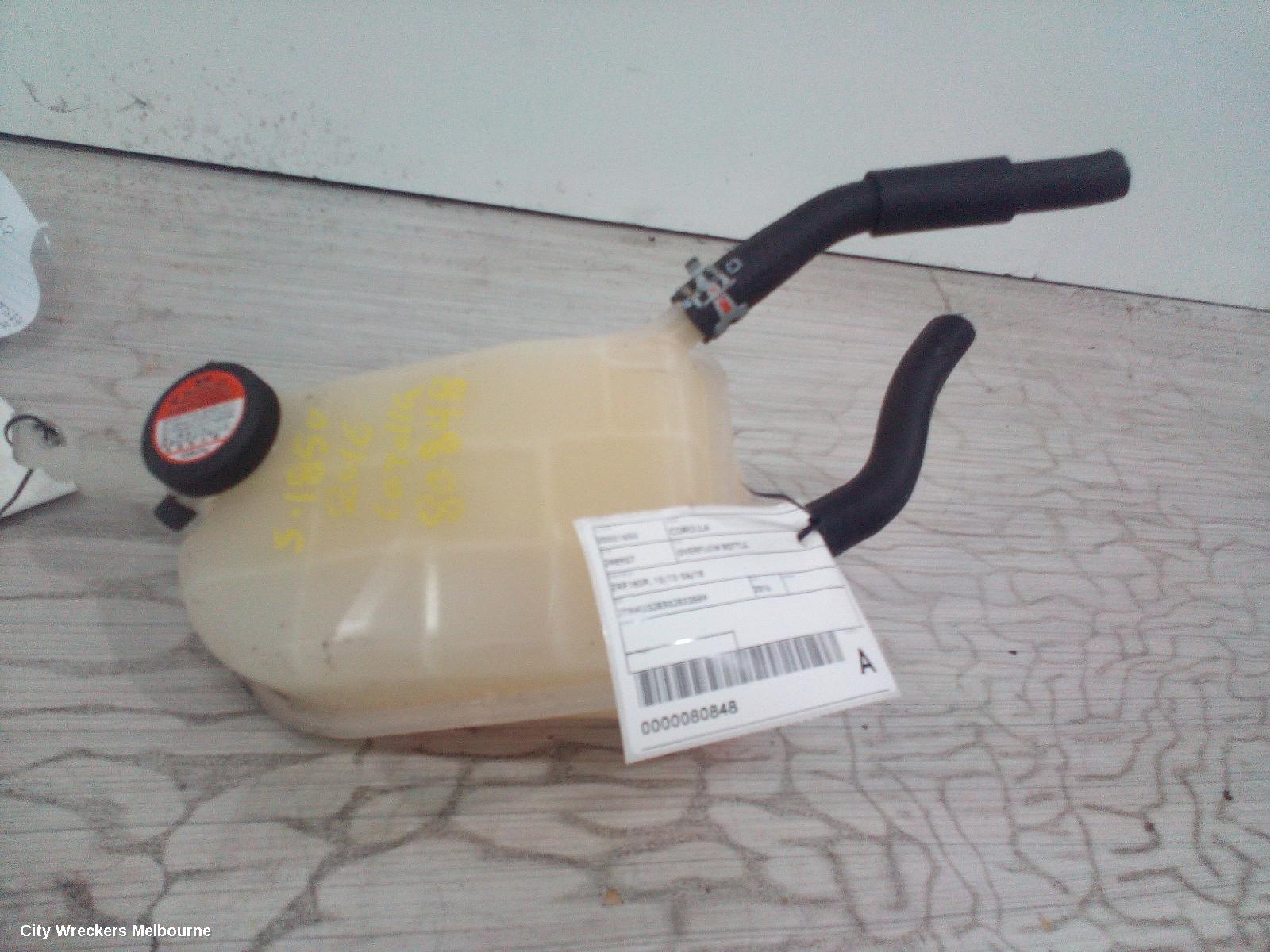 TOYOTA COROLLA OVERFLOW BOTTLE, ZRE182R, 10/2012 - 06/2018