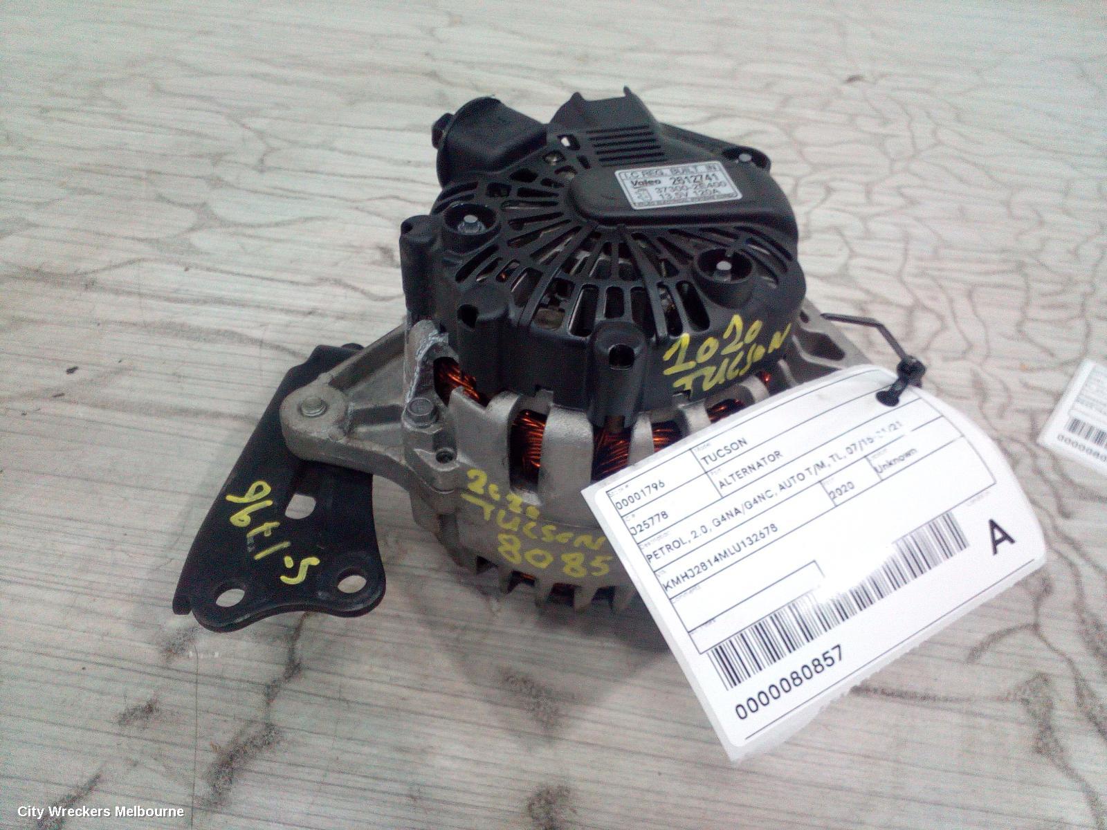 HYUNDAI TUCSON ALTERNATOR, PETROL, 2.0, G4NA/G4NC, AUTO T/M, TL, 07/2015 - 01/2021