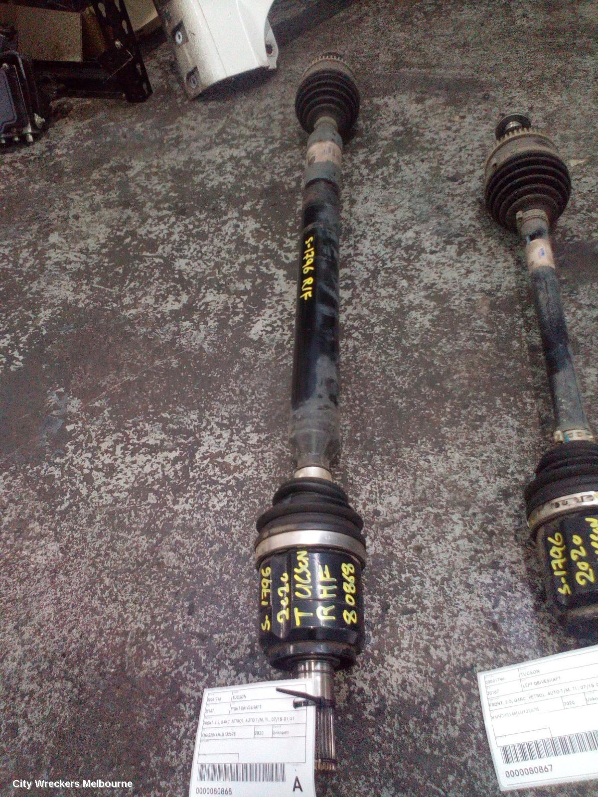 HYUNDAI TUCSON RIGHT DRIVESHAFT, FRONT, 2.0, G4NC, PETROL, AUTO T/M, TL, 07/2015 - 01/2021