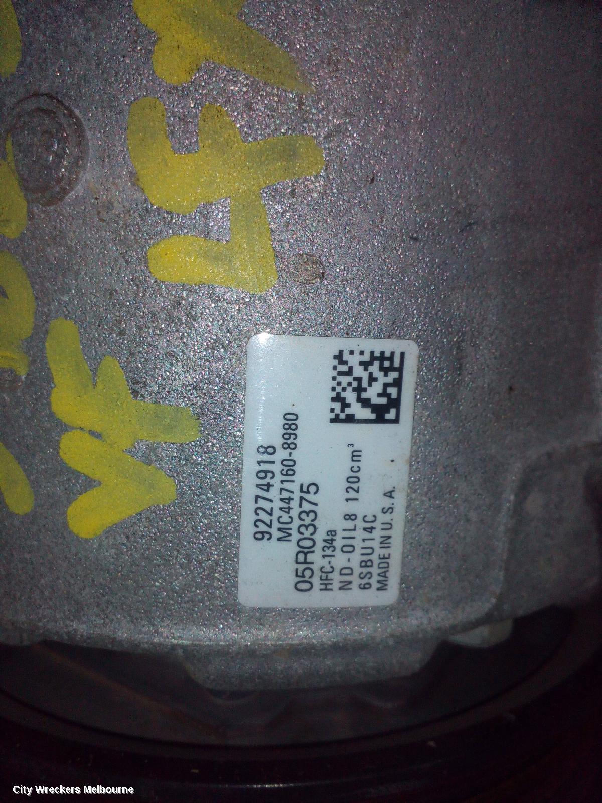 HOLDEN COMMODORE A/C COMPRESSOR, VF, 3.6, 05/2013 - 12/2017