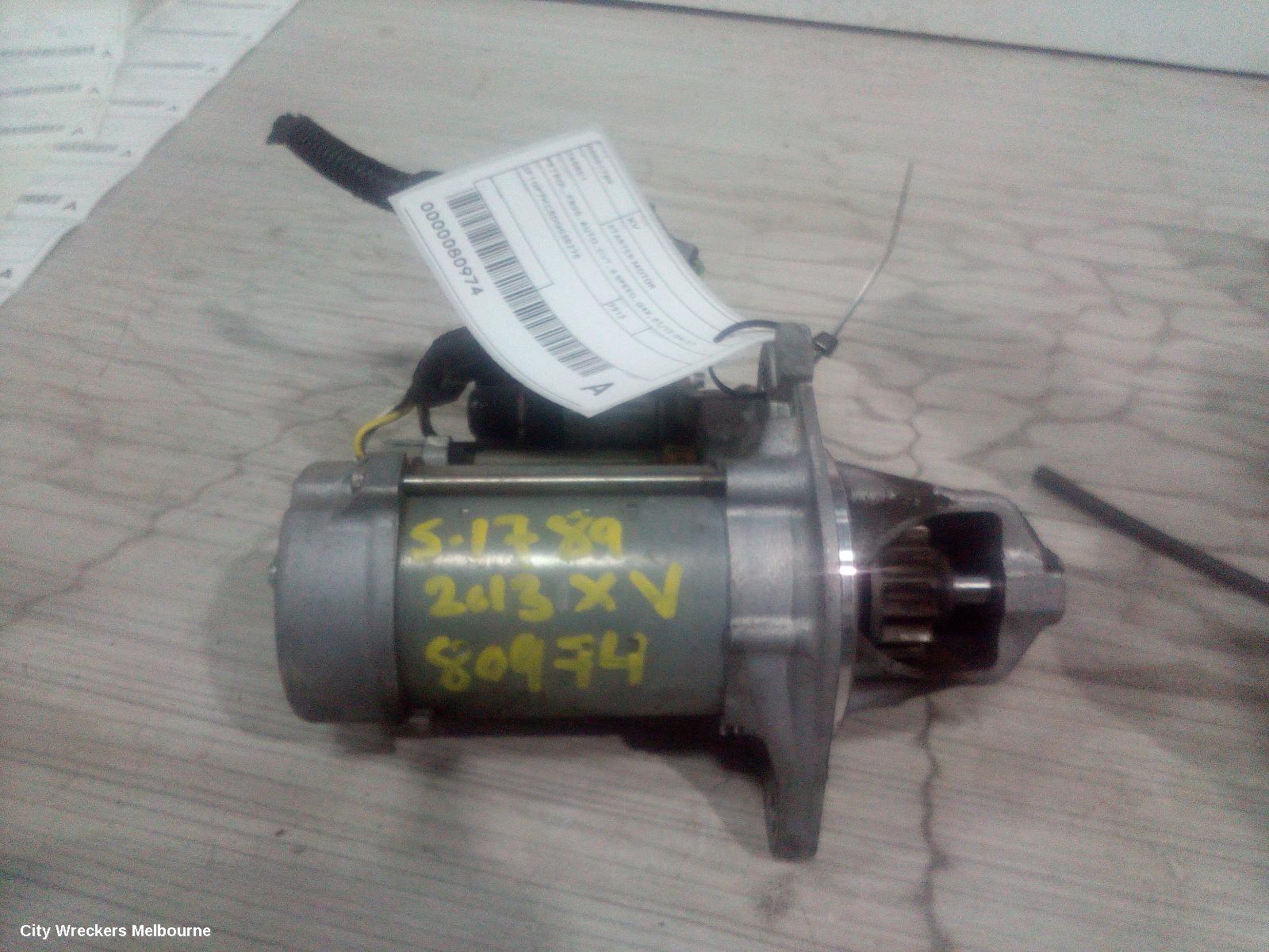 SUBARU XV STARTER, PETROL, FB20, AUTO, CVT, 6 SPEED, G4X, 01/2012 - 04/2017