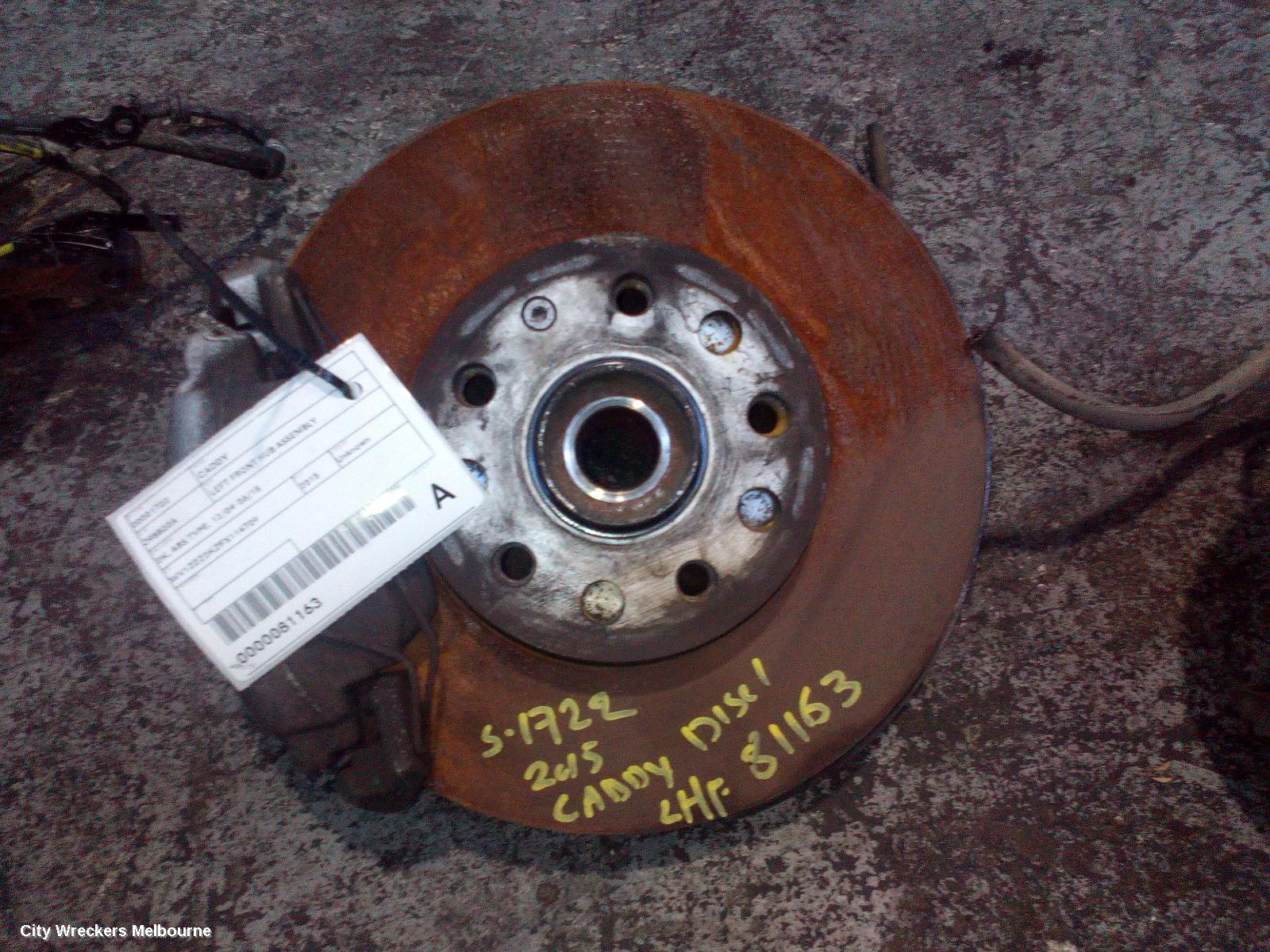 VOLKSWAGEN CADDY LEFT FRONT HUB ASSEMBLY, 2K, ABS TYPE, 12/2004 - 06/2015