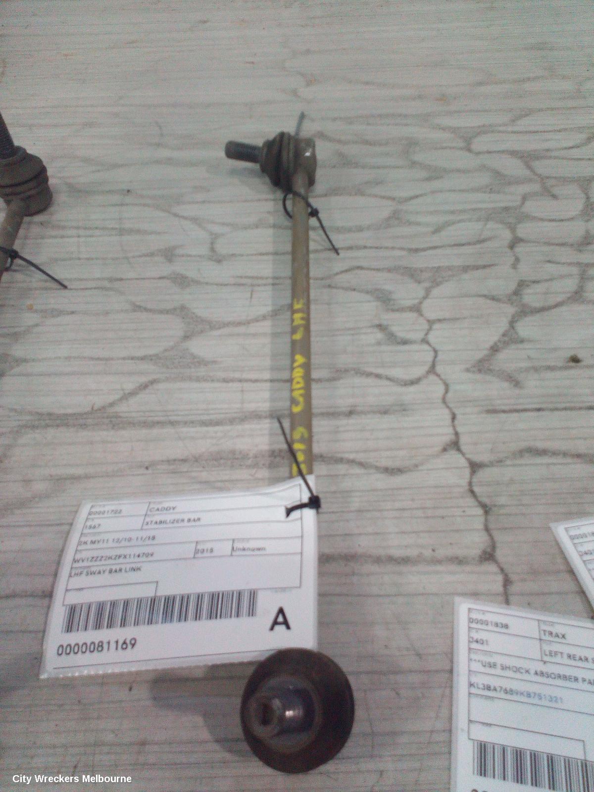 VOLKSWAGEN CADDY STABILISER BAR, 2K MY11 12/2010 - 11/2015