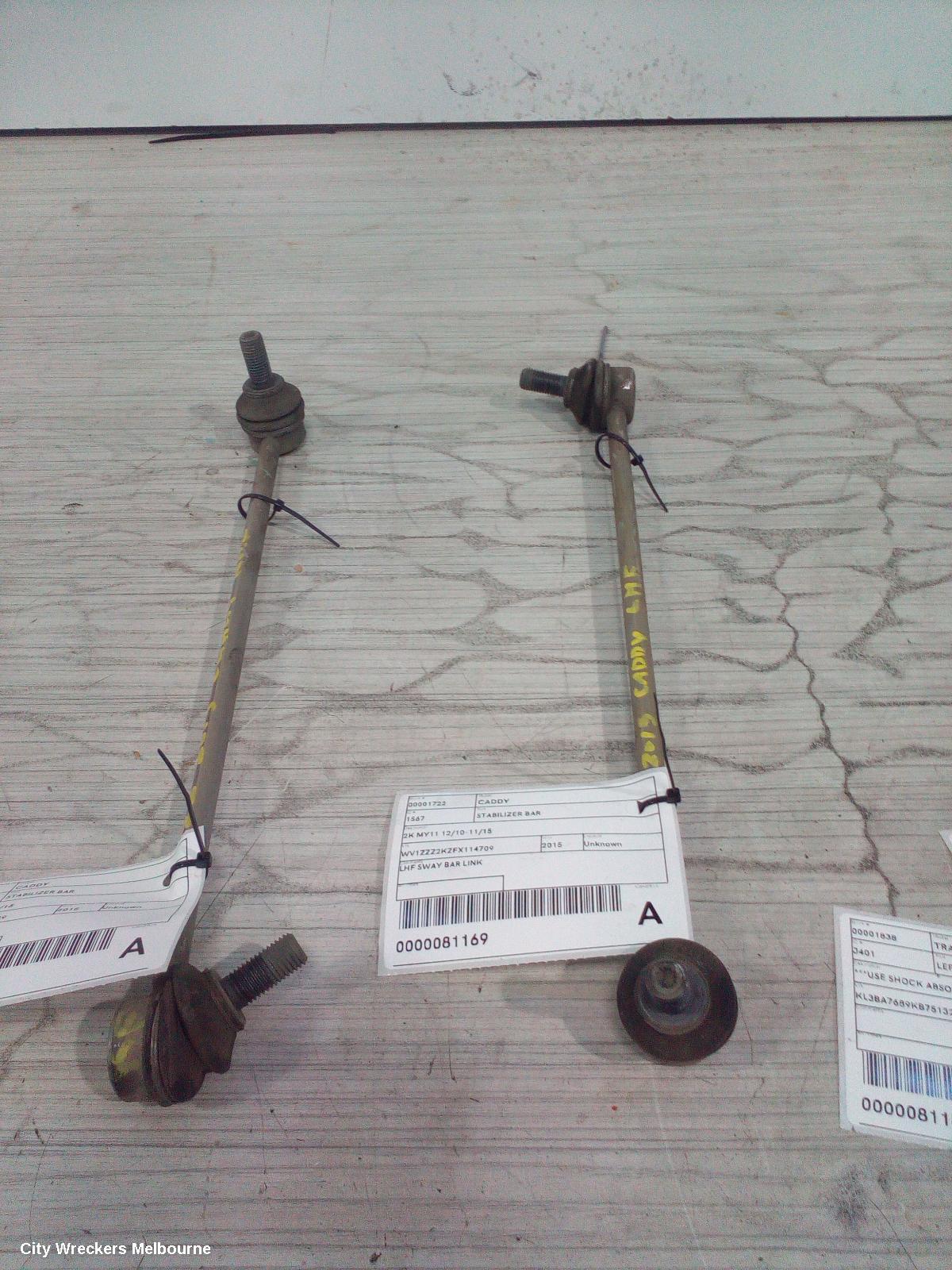 VOLKSWAGEN CADDY STABILISER BAR, 2K MY11 12/2010 - 11/2015