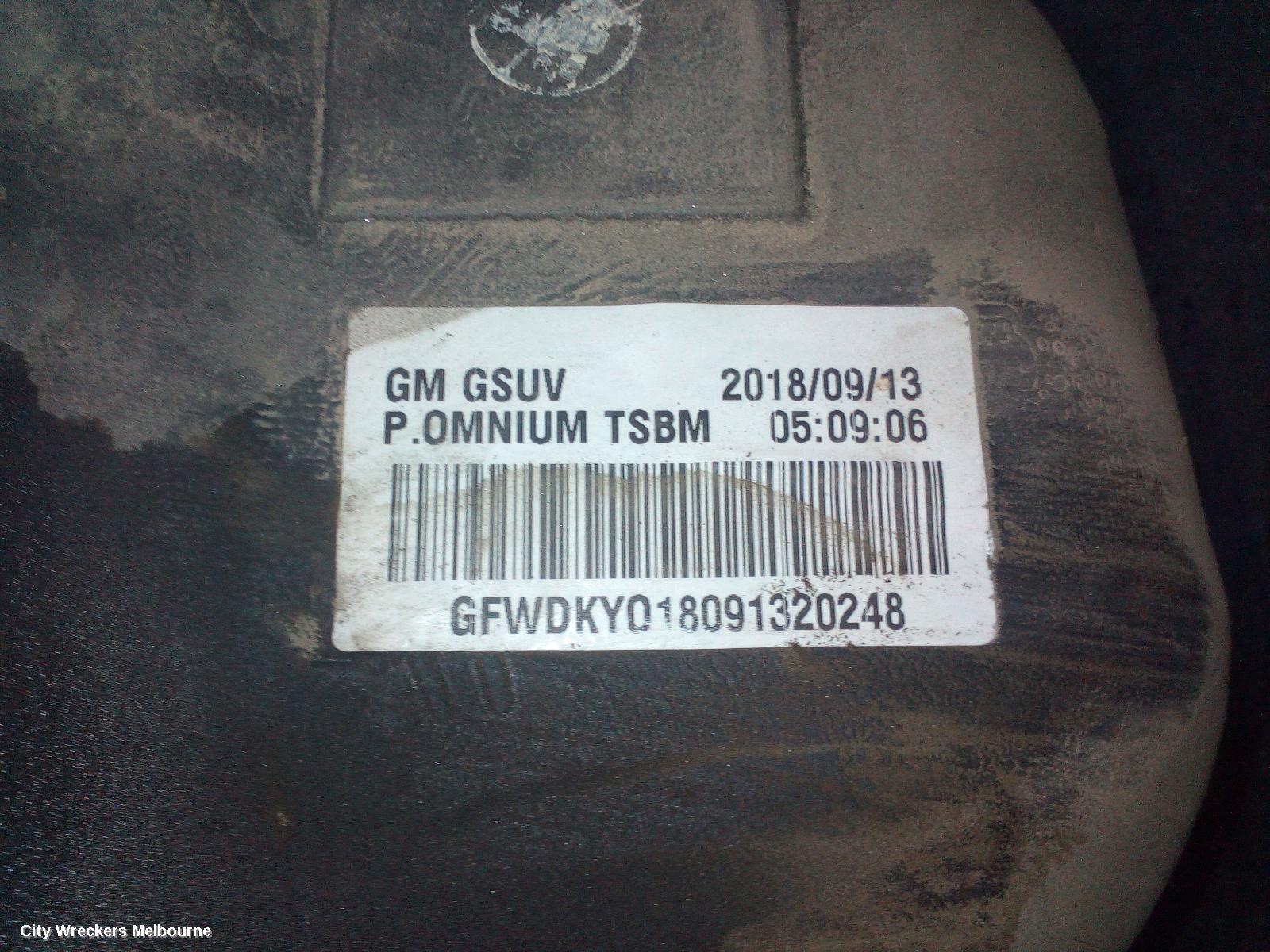 HOLDEN TRAX FUEL TANK, TJ SERIES, PETROL, 08/2013 - 12/2020