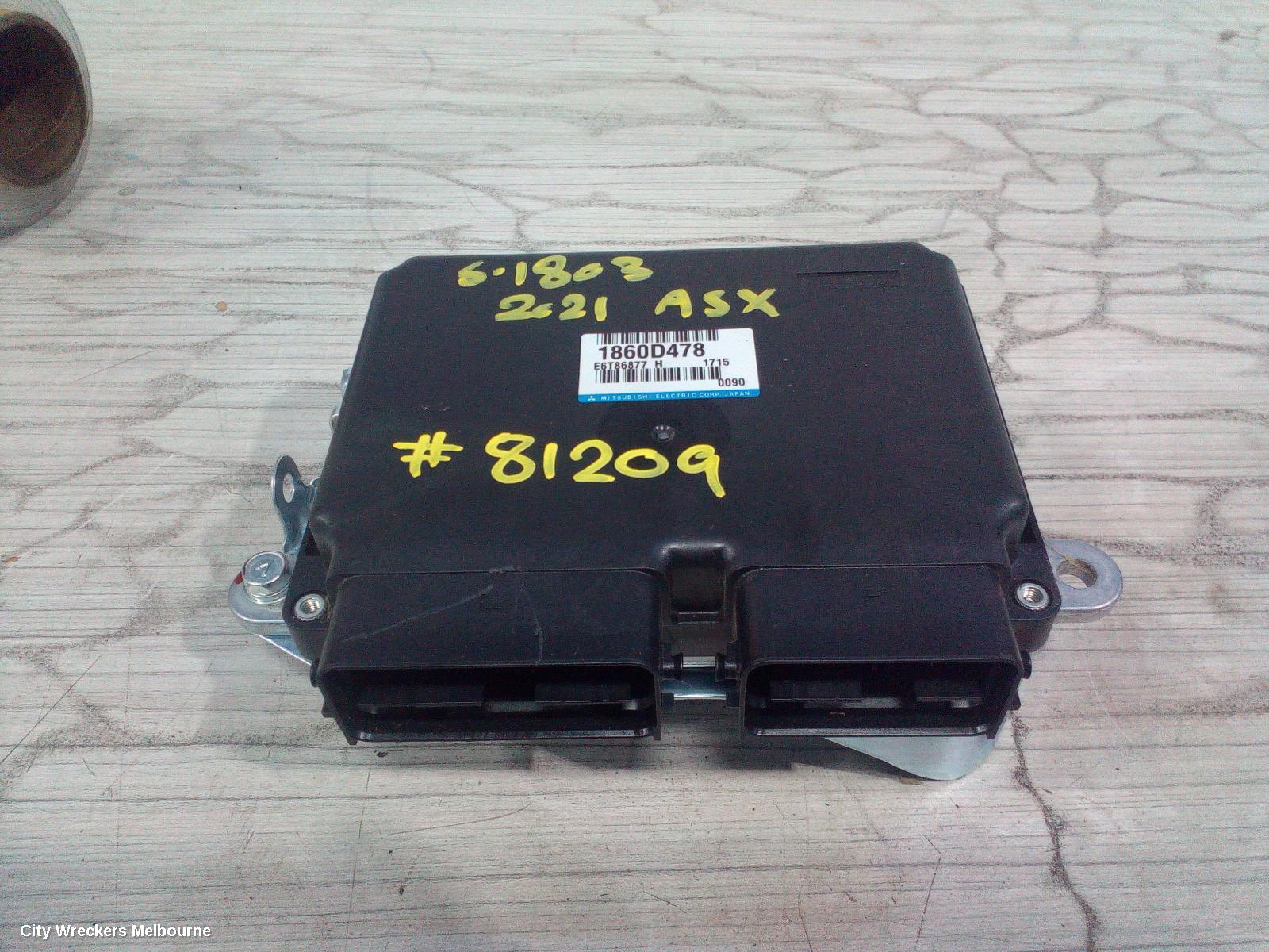 MITSUBISHI ASX ECU, ENGINE ECU, PETROL, AUTO T/M, ECU ONLY, XB-XC, 09/2012 ONWARDS