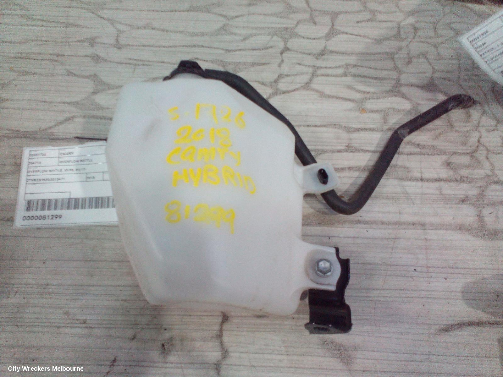 TOYOTA CAMRY OVERFLOW BOTTLE, OVERFLOW BOTTLE, XV70, 09/2017 ONWARDS