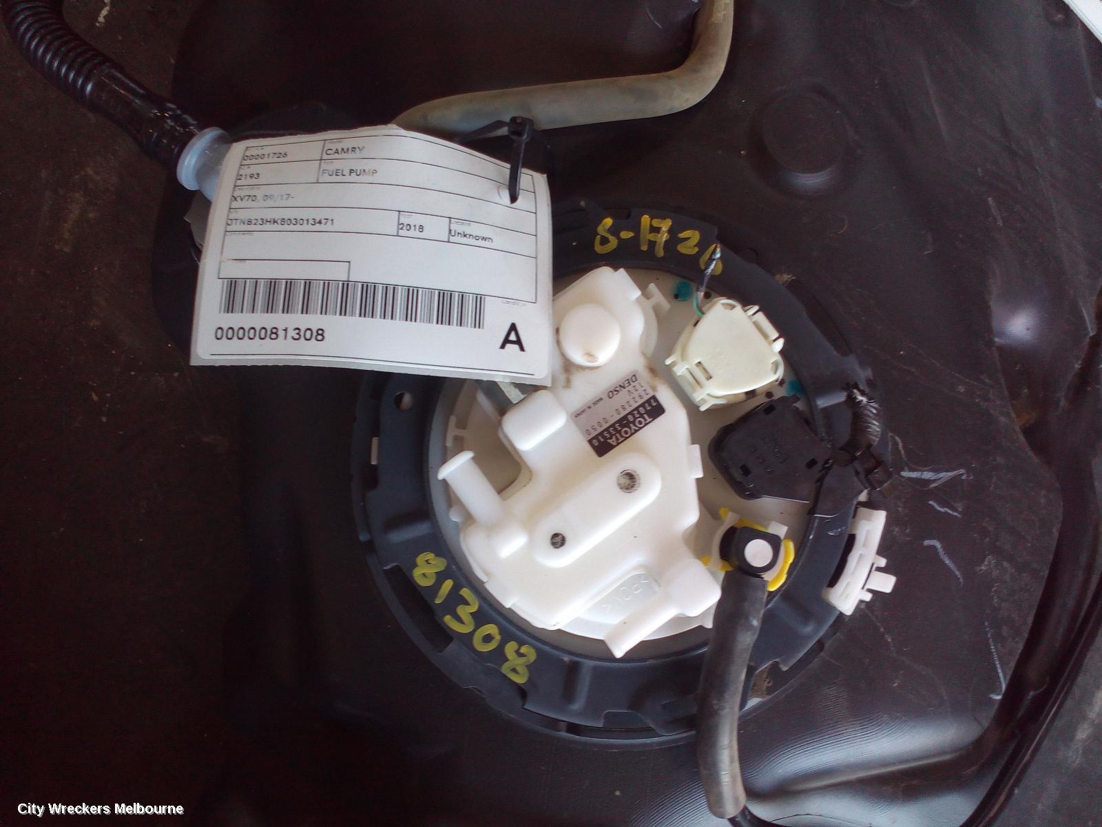TOYOTA CAMRY FUEL PUMP, XV70, PETROL, 2.5, A25A-FXS, IN TANK (PUMP & SENDER), 09/2017 - 05/2024