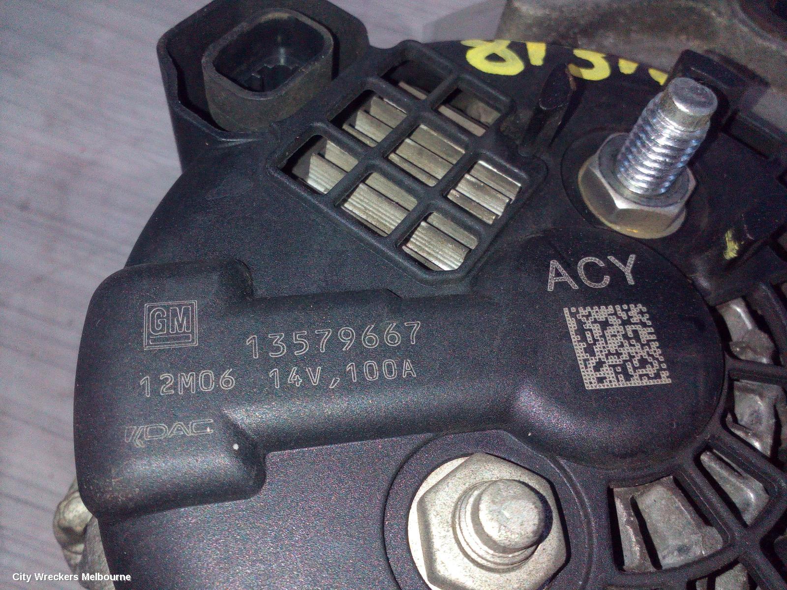 HOLDEN BARINA ALTERNATOR, PETROL, 1.6, MANUAL T/M, NON CLUTCH TYPE, TM, 11/2011 - 12/2018