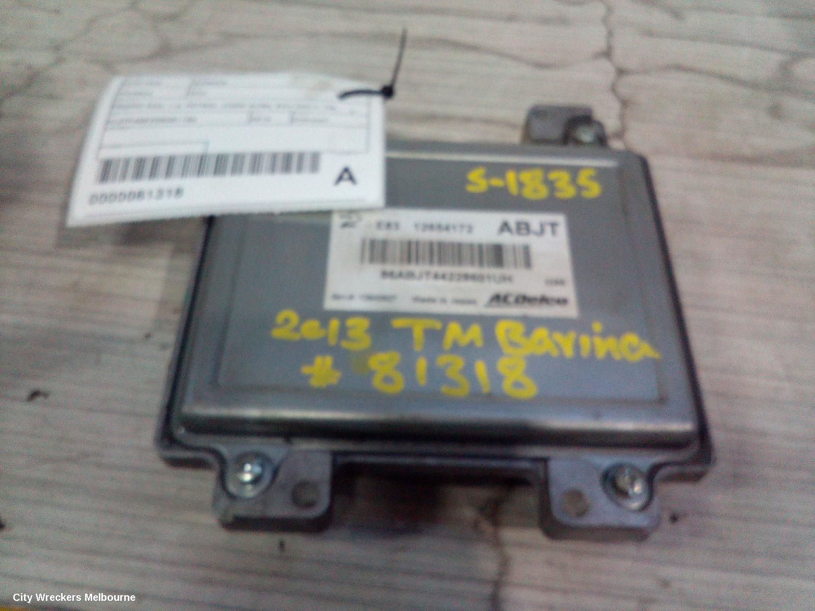 HOLDEN BARINA ECU, ENGINE ECU, 1.6, PETROL, CODE ACB6, ECU ONLY, TM, 11/2011 - 12/2018