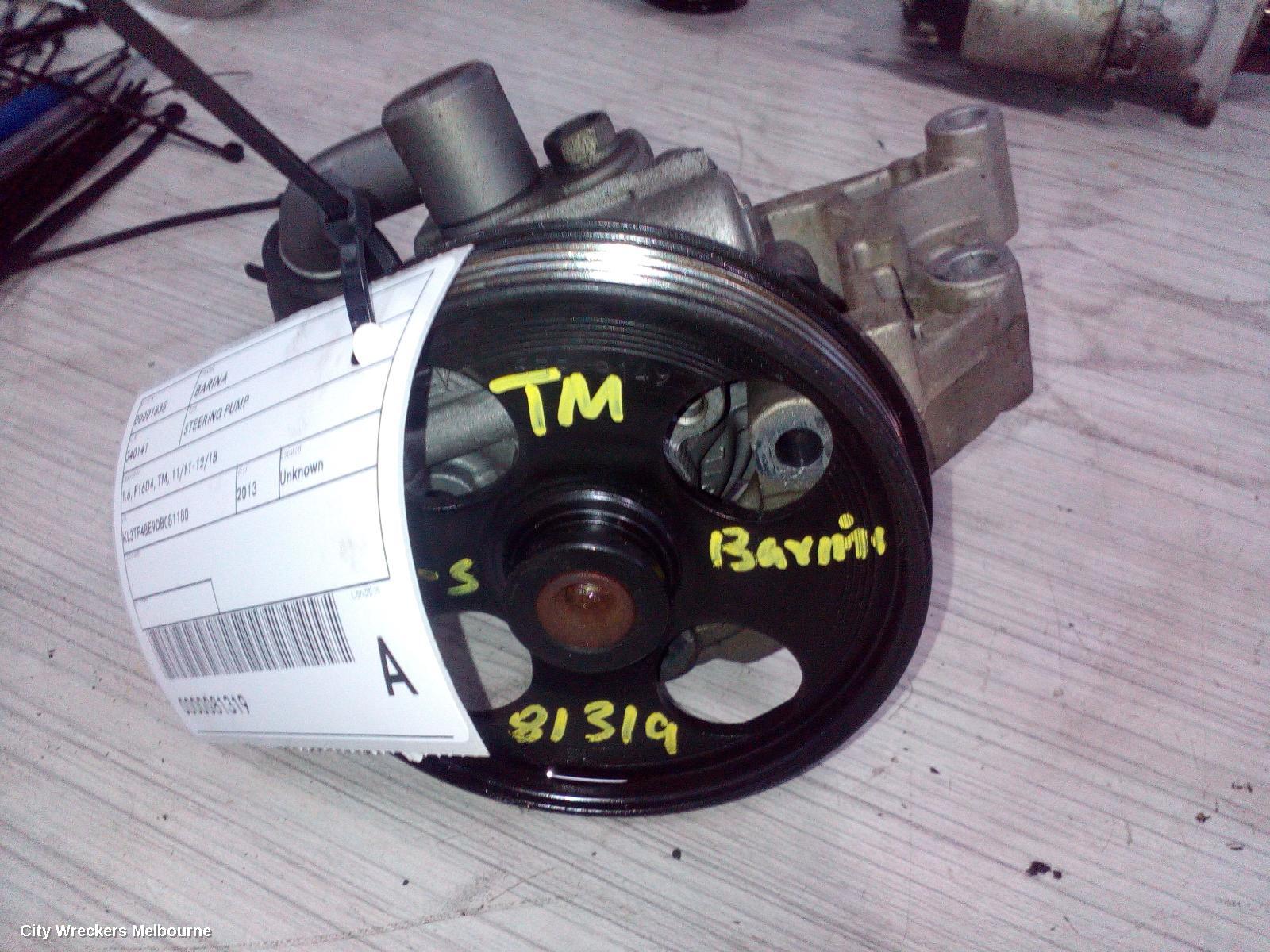 HOLDEN BARINA STEERING PUMP, 1.6, F16D4, TM, 09/2011 - 12/2018