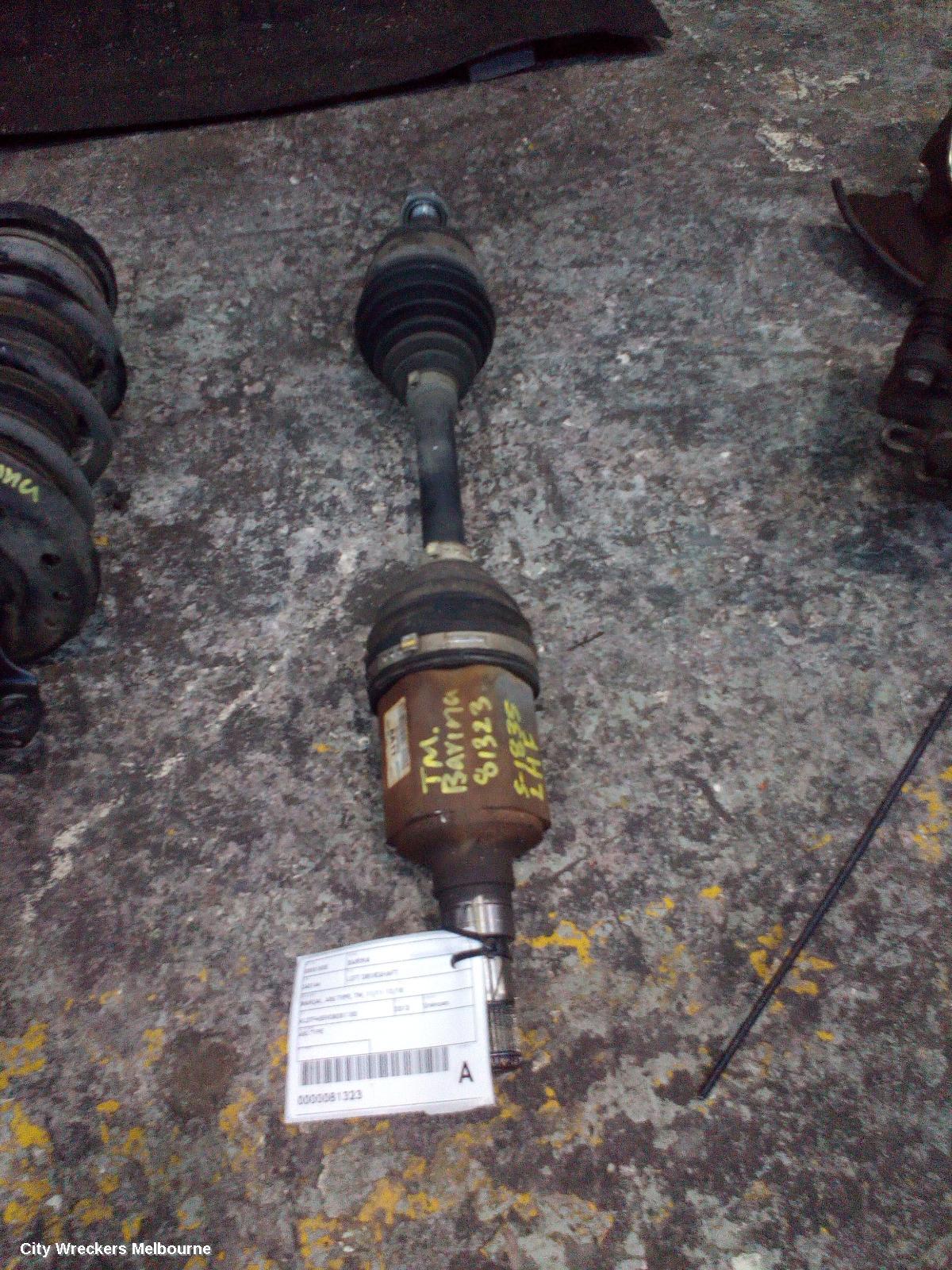 HOLDEN BARINA LEFT DRIVESHAFT, MANUAL, ABS TYPE, TM, 11/2011 - 12/2018
