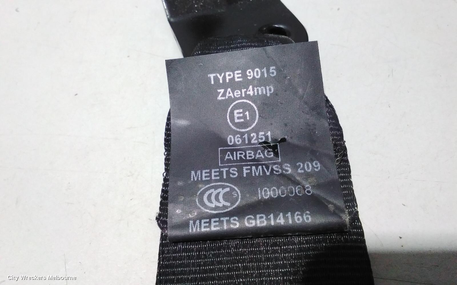 LAND ROVER RANGEROVER EVOQUE SEATBELT/STALK, LH FRONT, SEAT BELT ONLY, 5DR WAGON, POWER SEAT TYPE, L538, 11/2011 - 01/2019