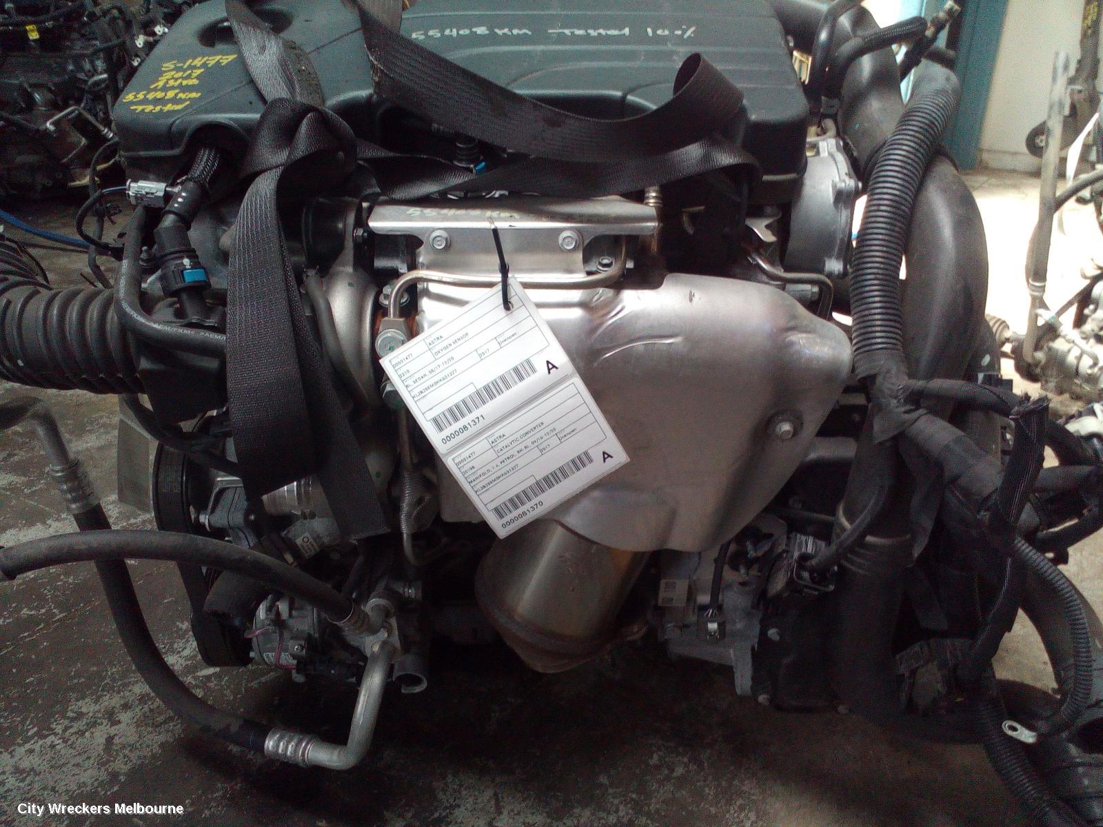 HOLDEN ASTRA CATALYTIC CONVERTER, MANIFOLD, 1.4, PETROL, BK-BL, 09/2016 - 12/2020