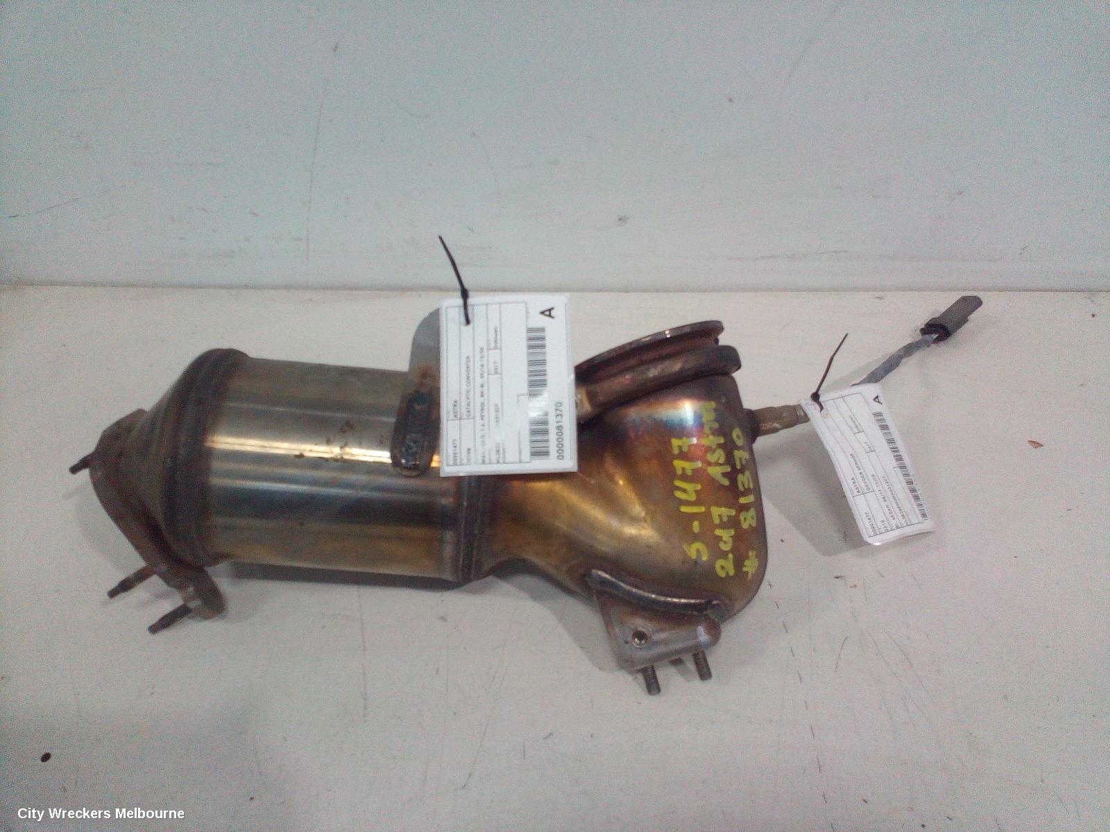 HOLDEN ASTRA CATALYTIC CONVERTER, MANIFOLD, 1.4, PETROL, BK-BL, 09/2016 - 12/2020