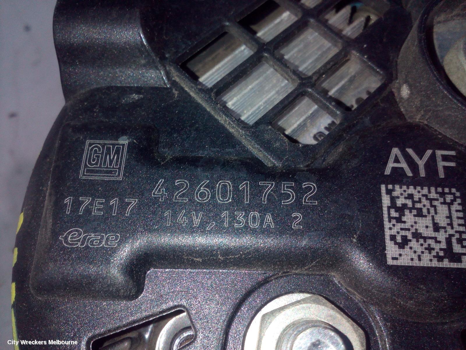 HOLDEN ASTRA ALTERNATOR, PETROL, 1.4, TURBO, BK-BL, 09/2016 - 12/2020
