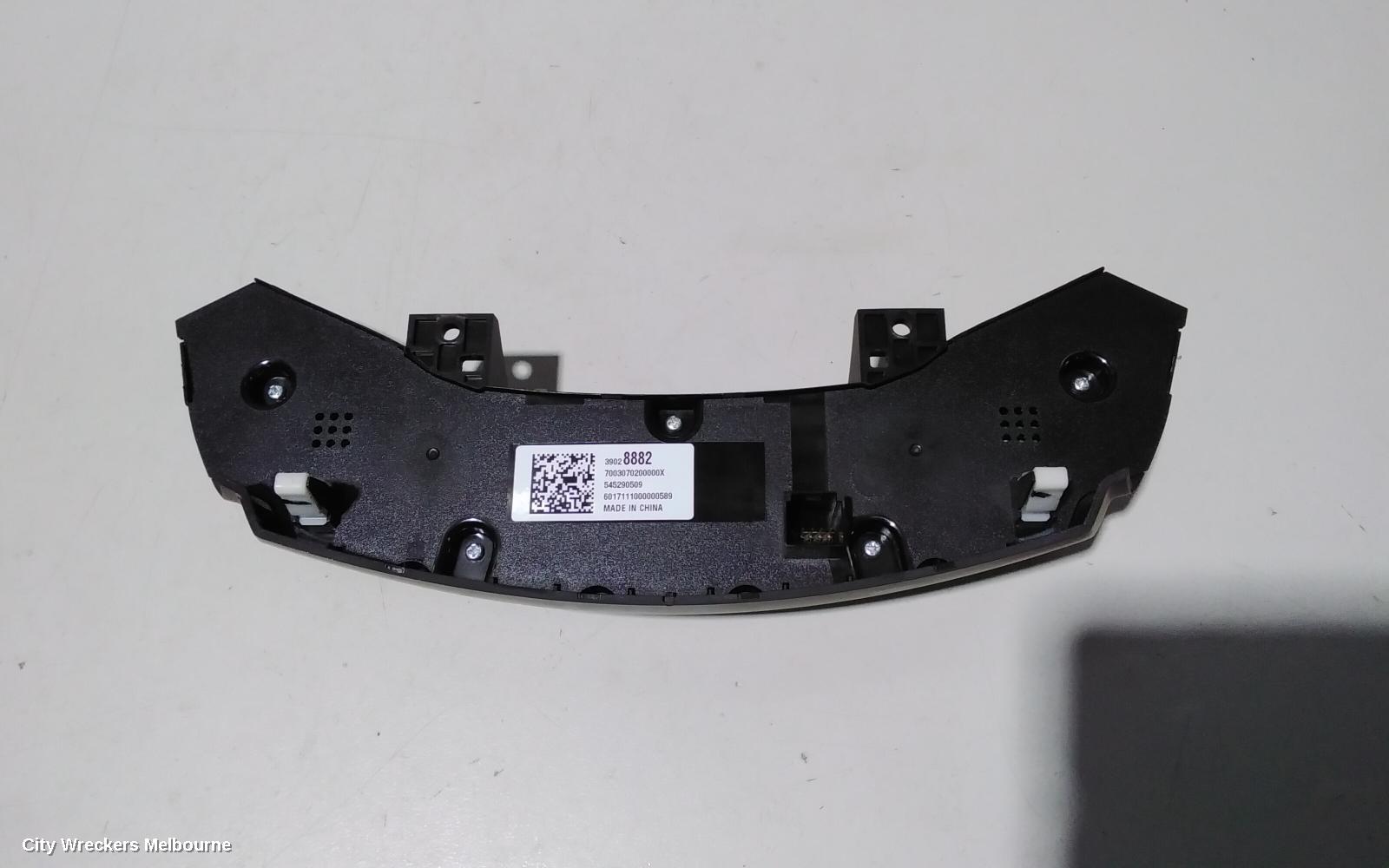 HOLDEN ASTRA HEATER/AC CONTROLS, CLIMATE CONTROL, BL, SEDAN 05/2017 - 12/2020