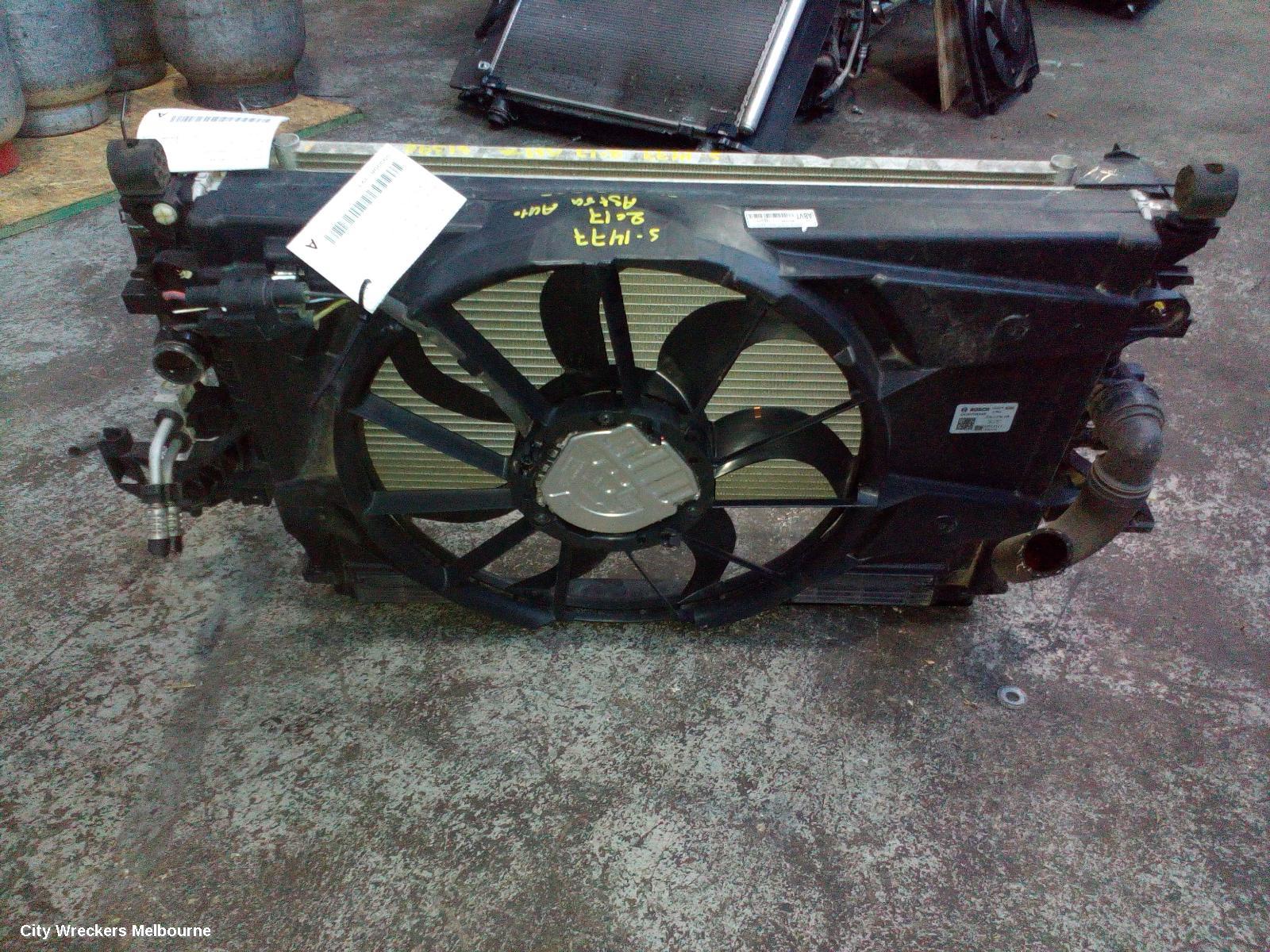 HOLDEN ASTRA FAN, RADIATOR FAN, 1.4, AUTO T/M, BK-BL, 05/2017 - 12/2020