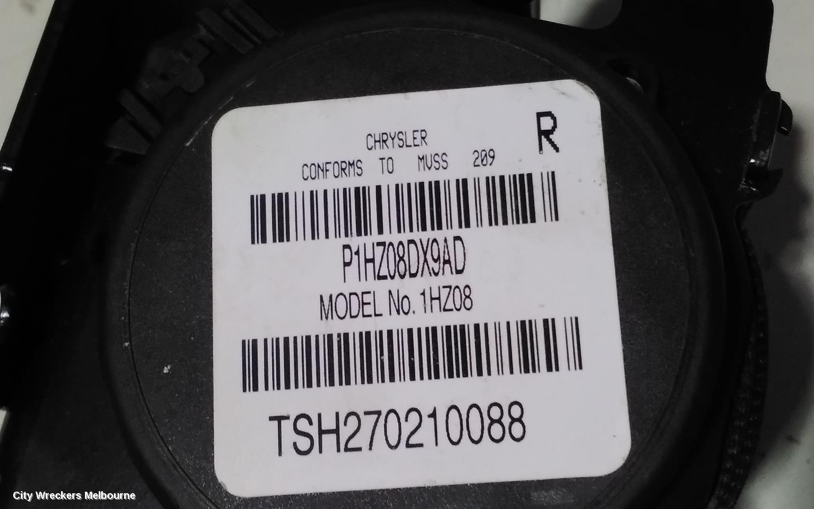 CHRYSLER 300C SEATBELT/STALK, RH FRONT, SEAT BELT ONLY, LX2, 07/2012 ONWARDS