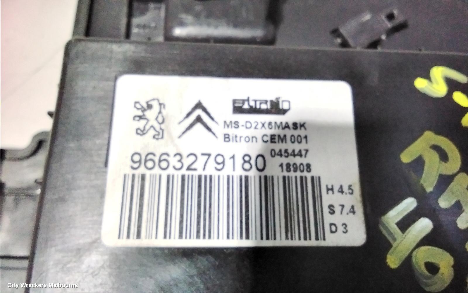 PEUGEOT 407, 09/2004 - 06/2011, 9663279180 RHF SEAT CONTROL MODULE : 81416