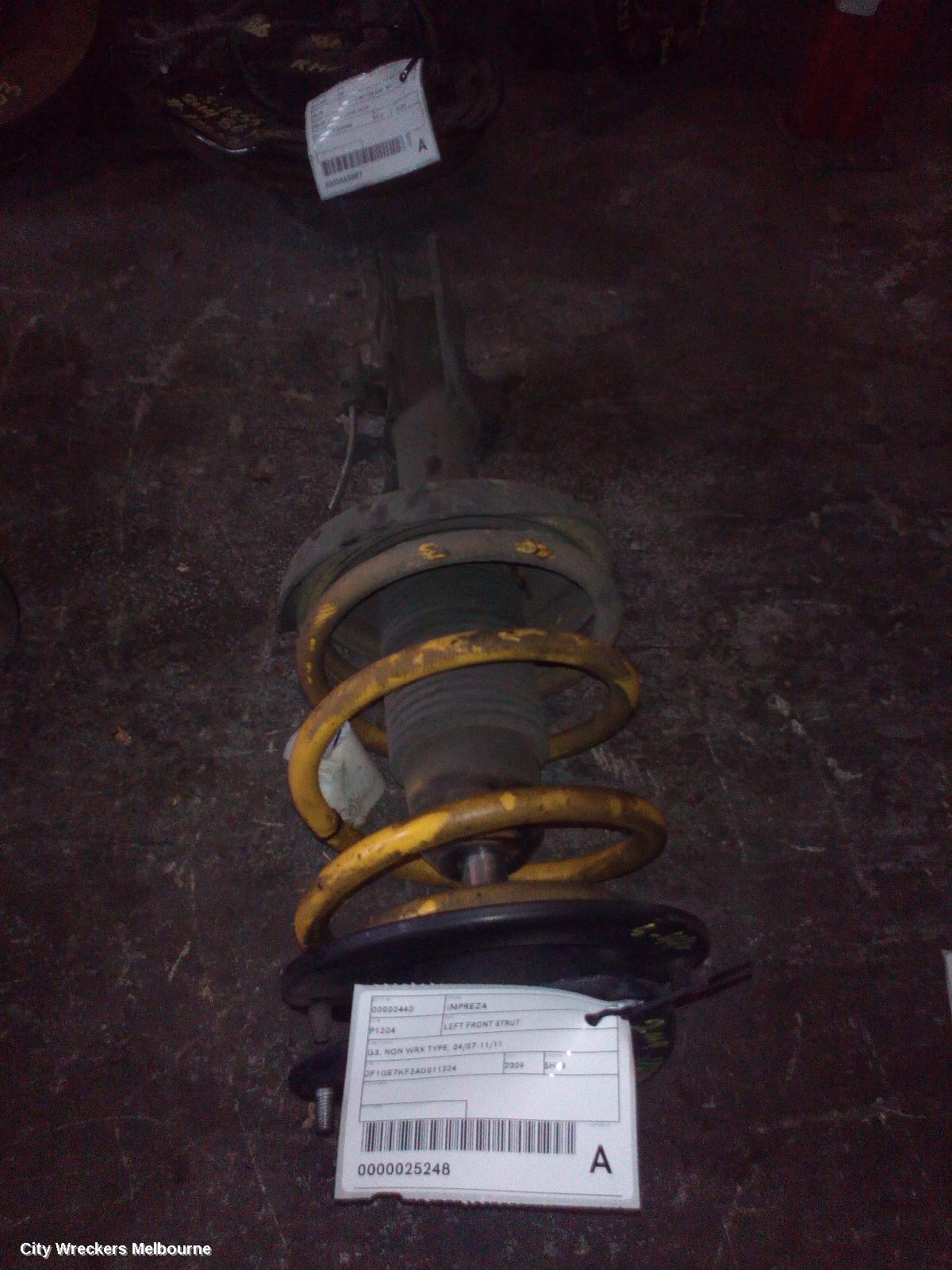 SUBARU IMPREZA LEFT FRONT STRUT, G3, NON WRX TYPE, 04/2007 - 11/2011