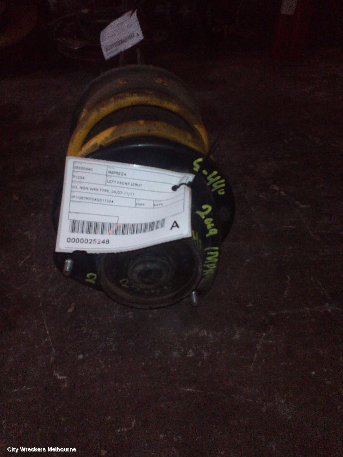 SUBARU IMPREZA LEFT FRONT STRUT, G3, NON WRX TYPE, 04/2007 - 11/2011