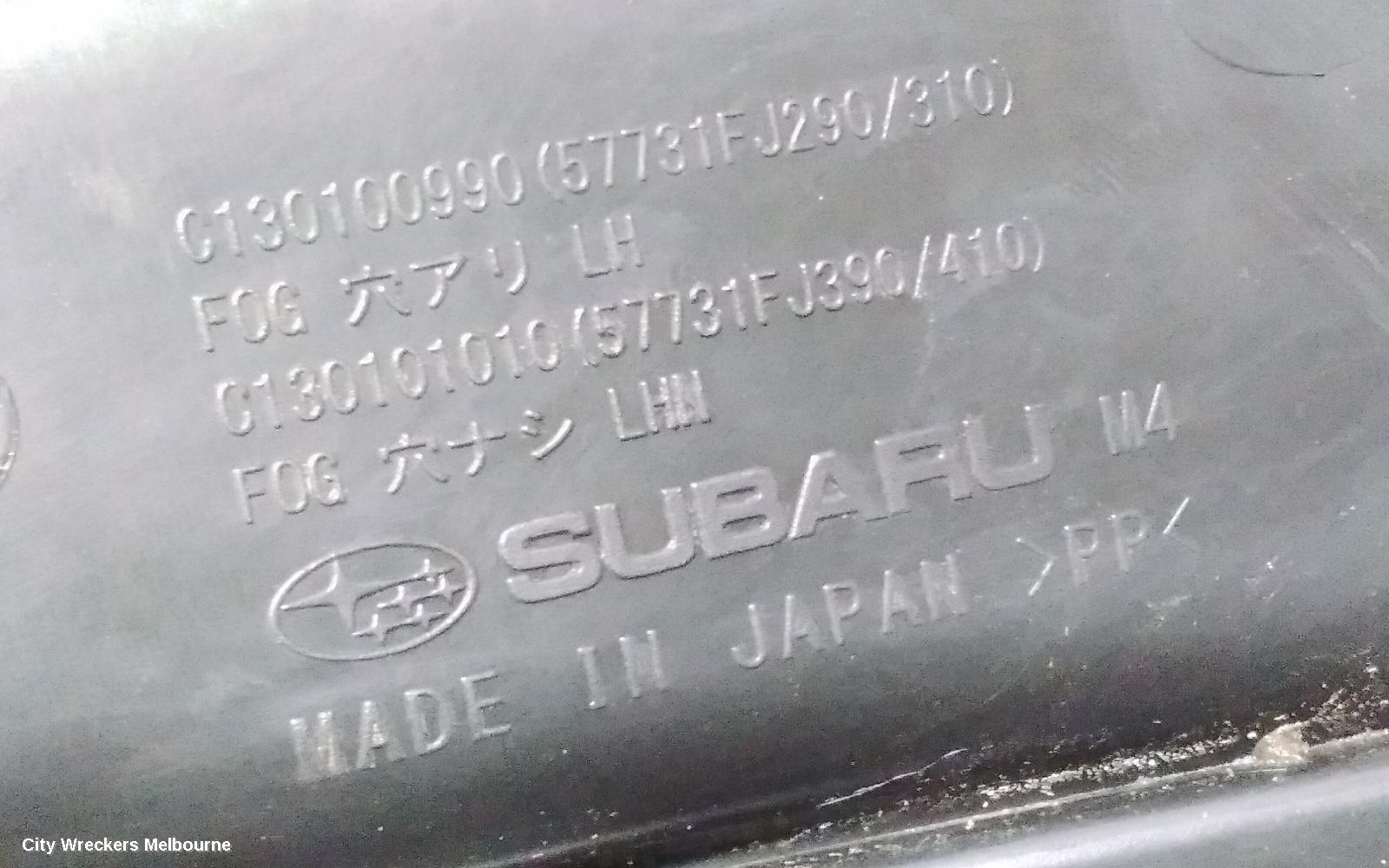SUBARU IMPREZA LEFT INDICATOR/FOG/SIDE, BUMPER FOGLAMP, G4, SINGLE BULB TYPE, 12/2011 - 10/2016