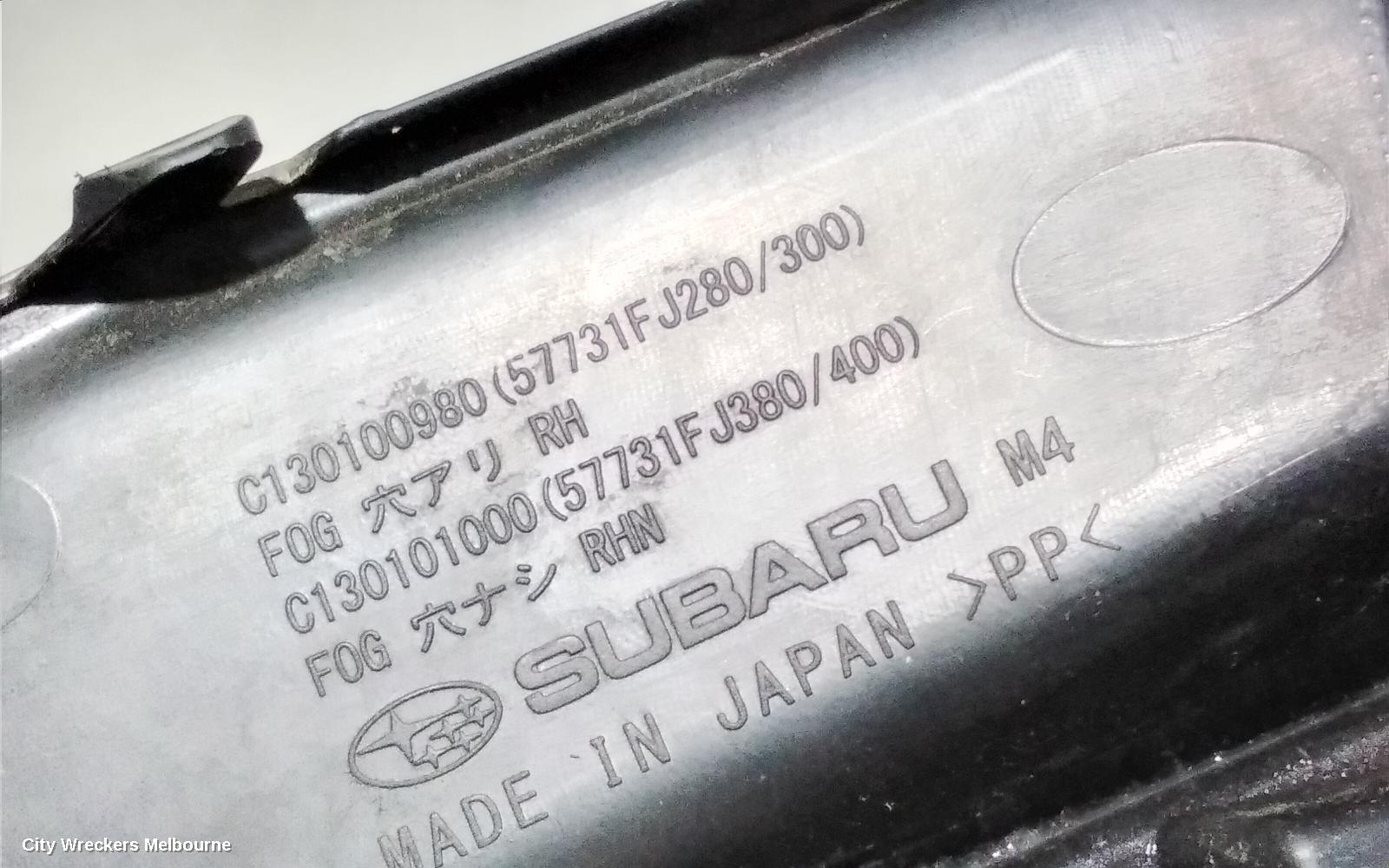 SUBARU IMPREZA RIGHT INDICATOR/FOG/SIDE, BUMPER FOGLAMP, G4, SINGLE BULB TYPE, 12/2011 - 10/2016