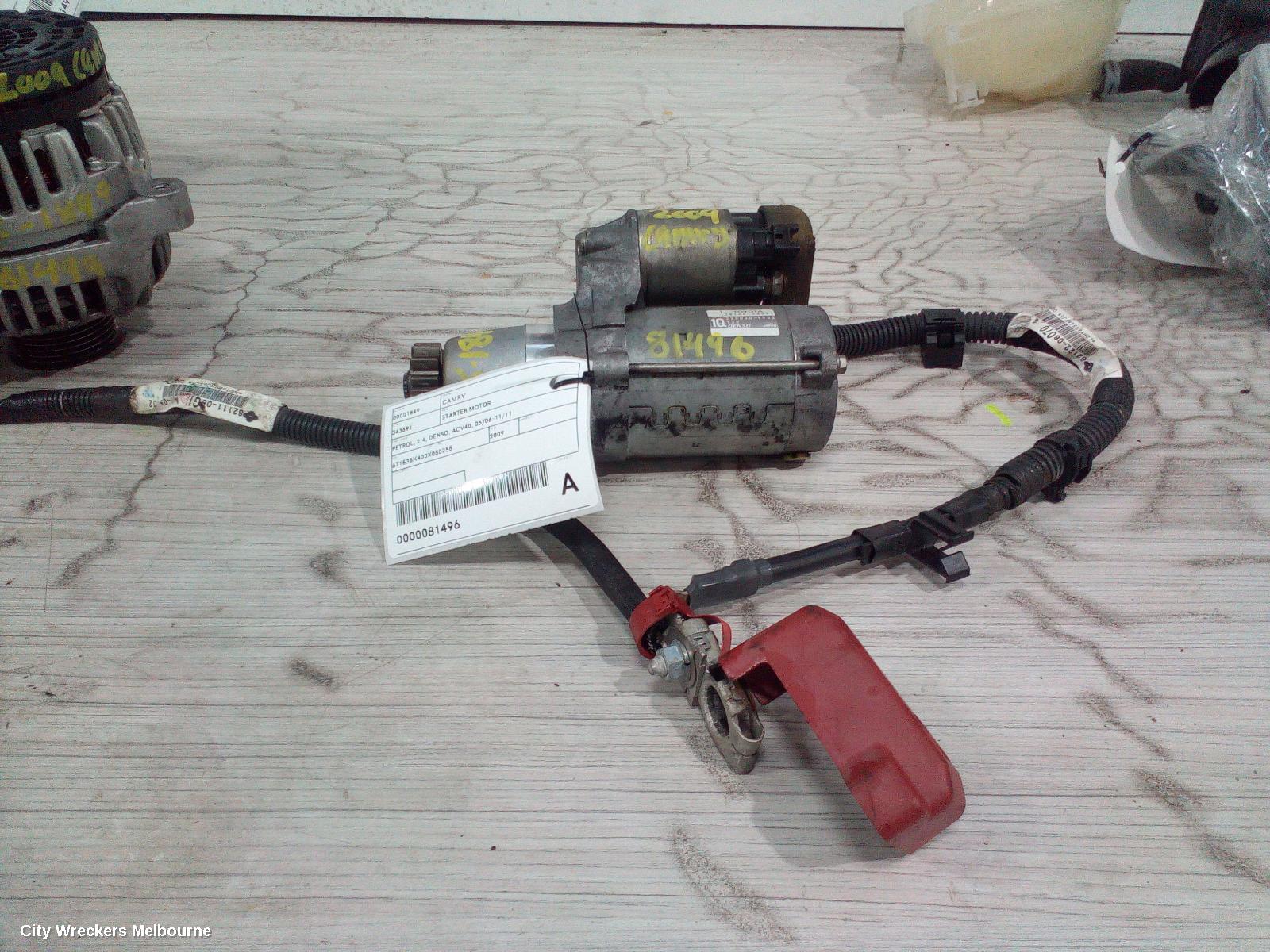 TOYOTA CAMRY STARTER, PETROL, 2.4, DENSO, ACV40, 06/2006 - 11/2011