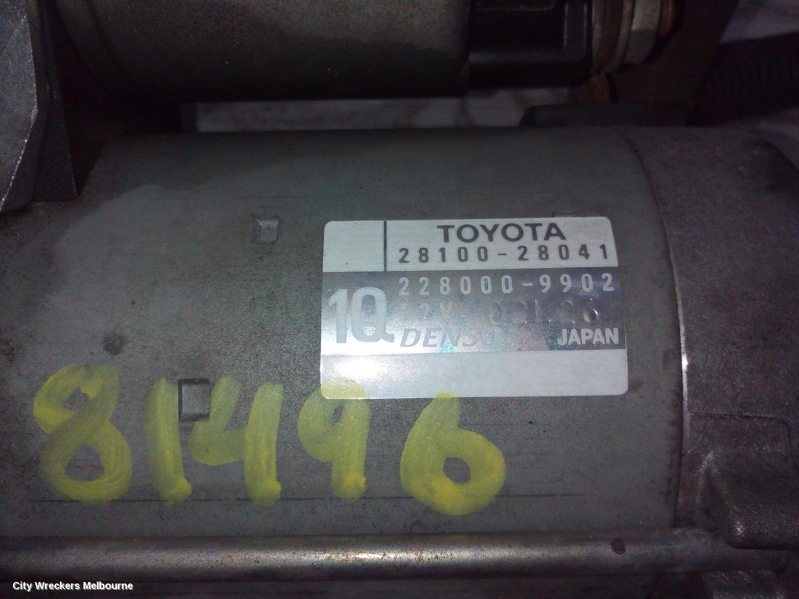 TOYOTA CAMRY STARTER, PETROL, 2.4, DENSO, ACV40, 06/2006 - 11/2011